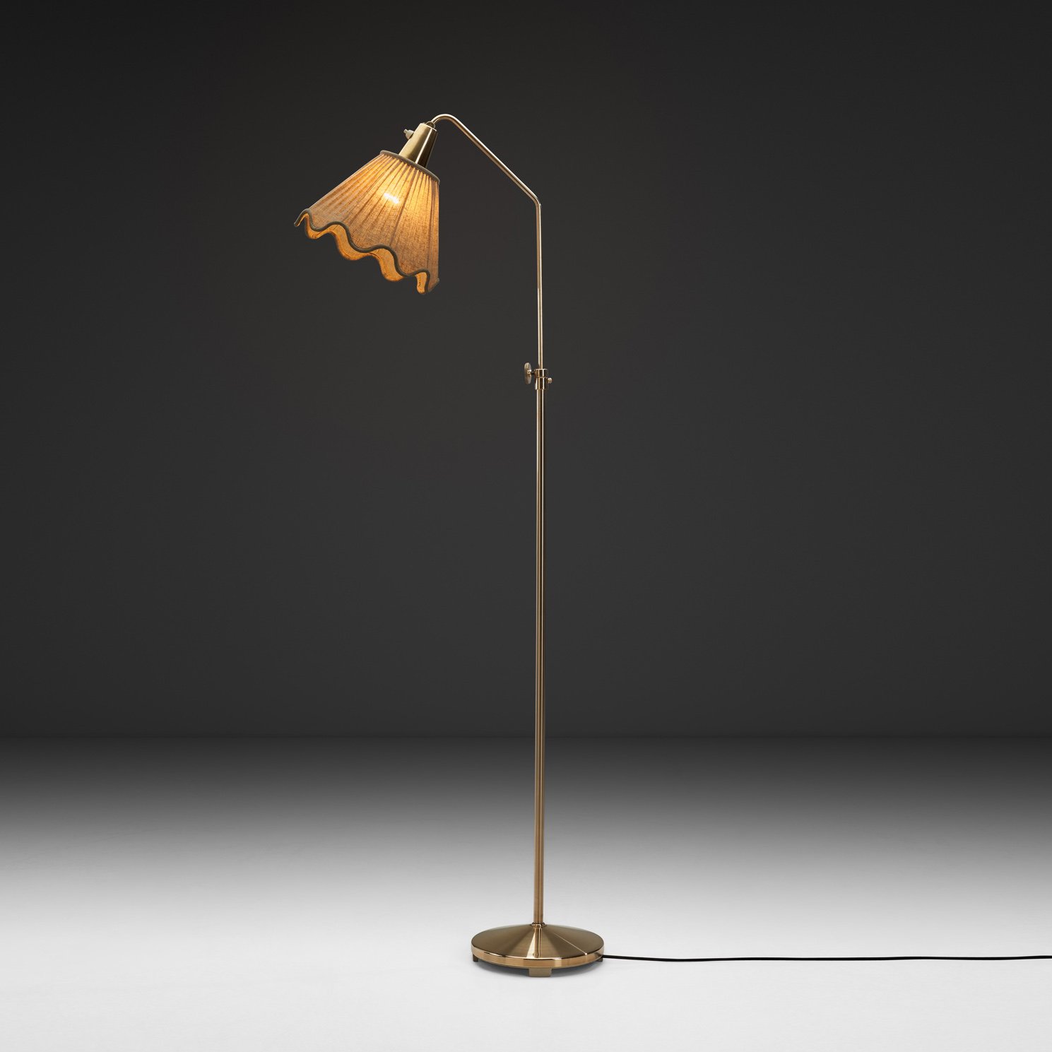 Model "E1750" Brass Floor Lamp for ASEA, Sweden Mid 20th Century