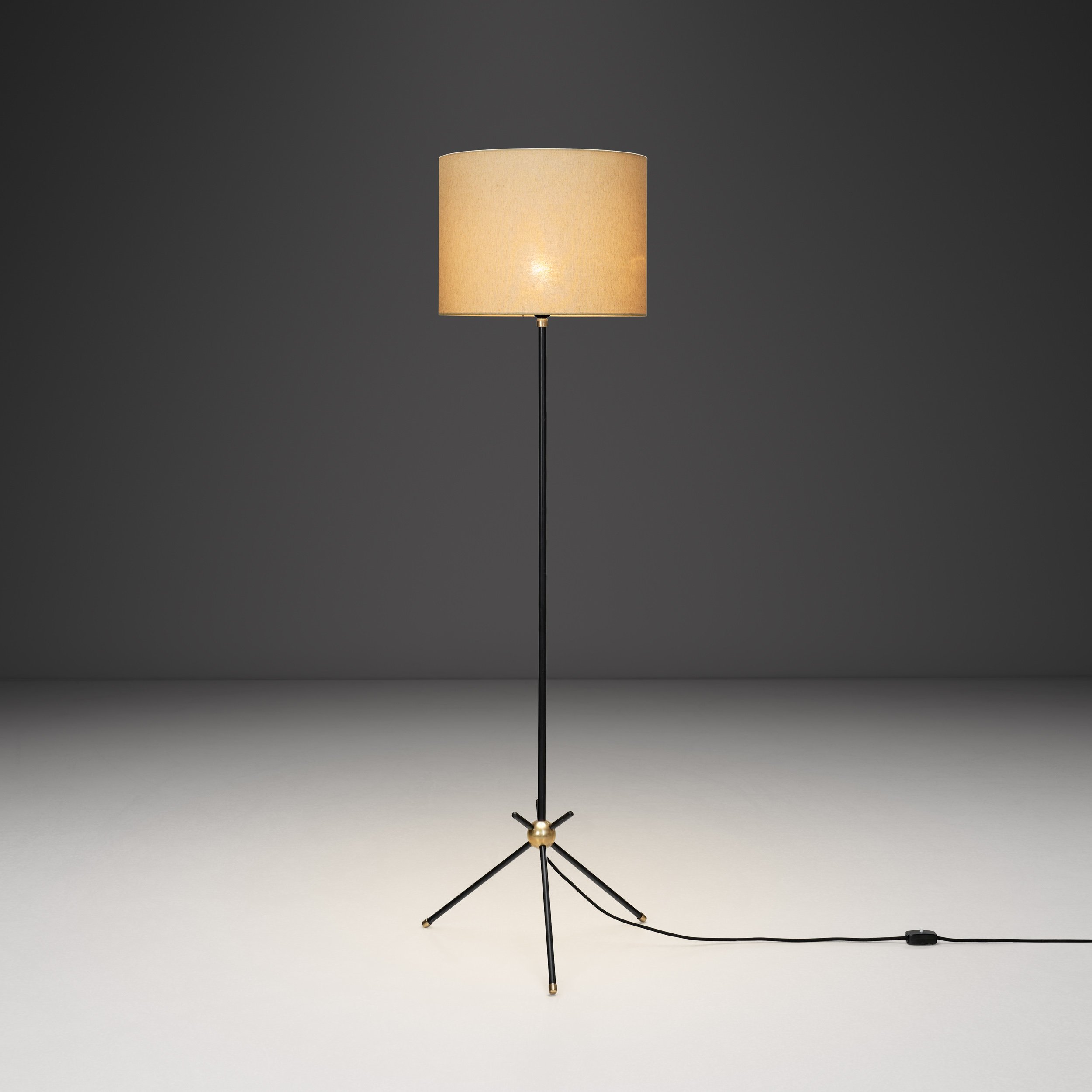 Floor Lamp with Tripod Base by Svend Aage Holm Sørensen (Attr.), Denmark 1950s