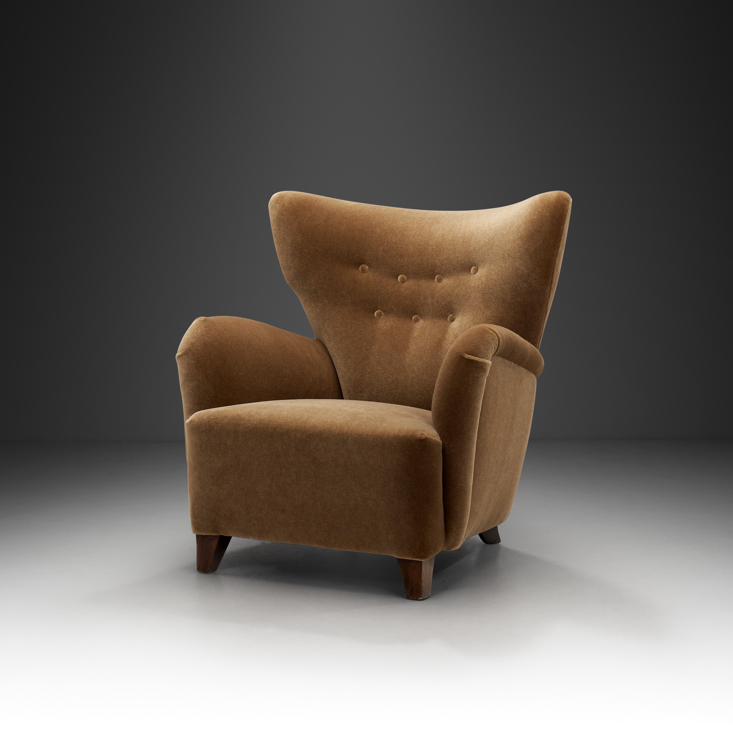 Upholstered Mid-Century Modern Armchair, Europe 20th century