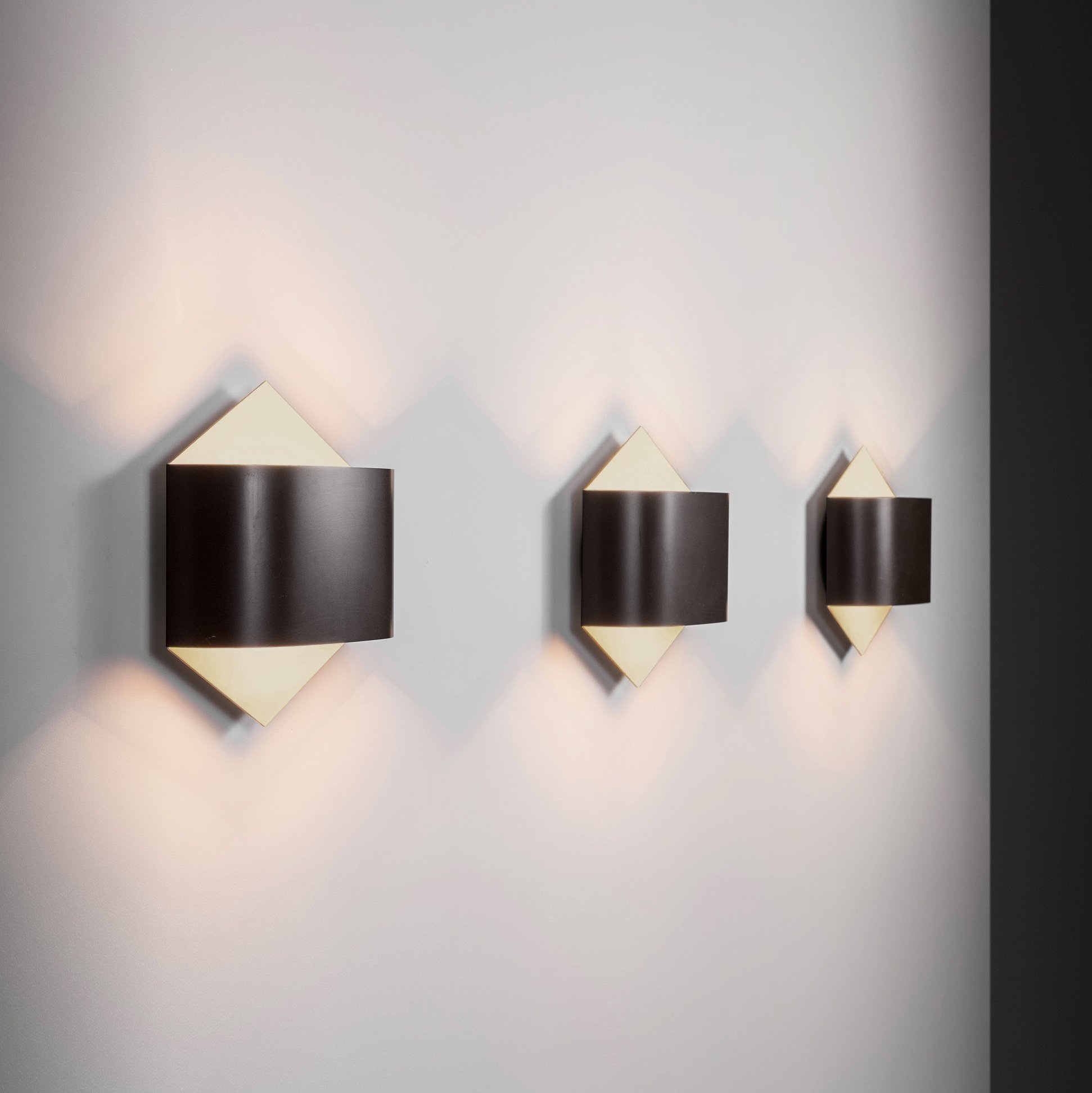 Set of Three Model "2010" Wall Lights by Rolf Kruger and Dieter Witte for Staff Leuchten, Germany 1960s