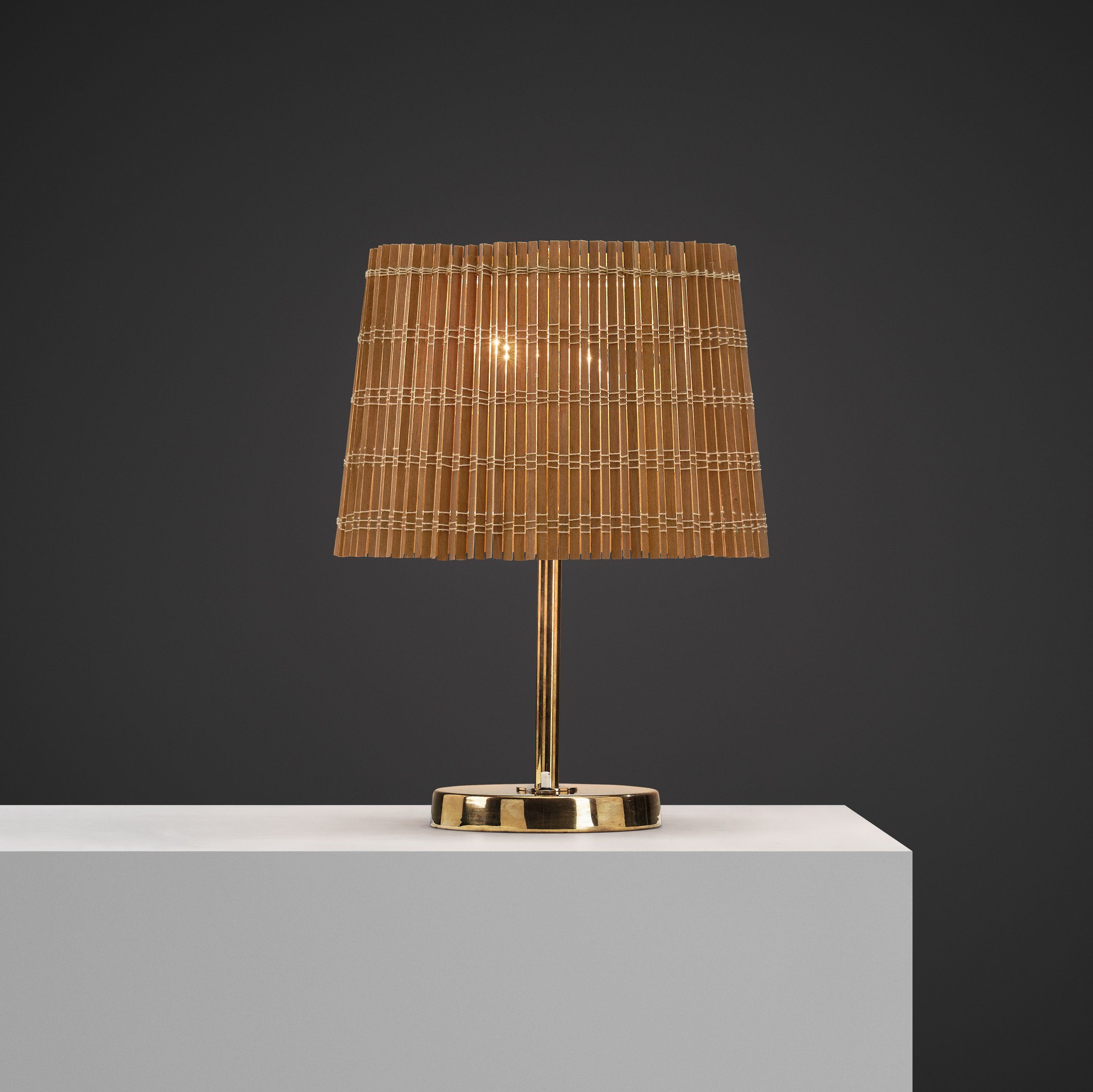 Model "4010" Brass Table Lamp for PSO, Finland Mid-20th Century