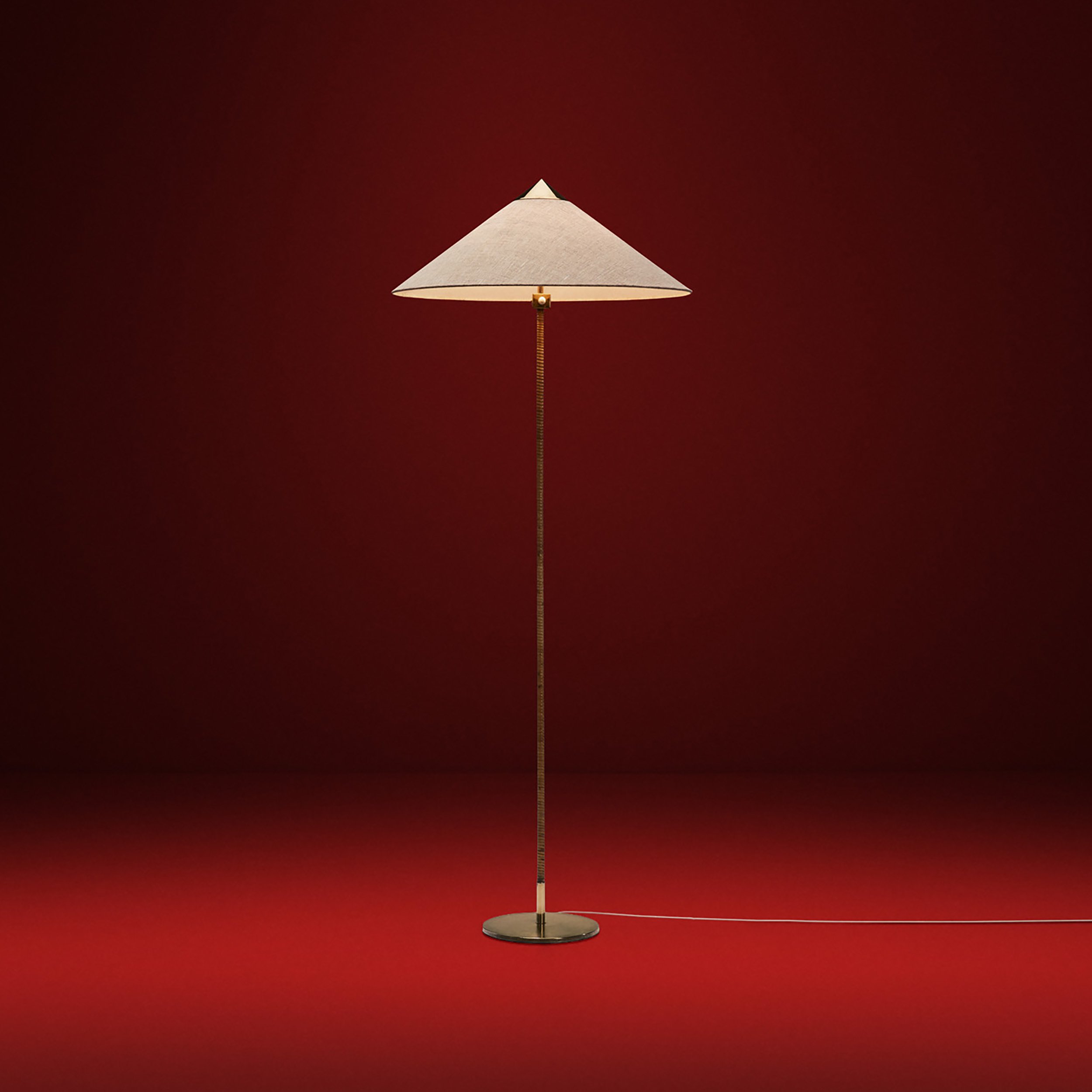 Paavo Tynell "Model 9602" Brass Floor Lamp for Taito Oy, Finland 1950s