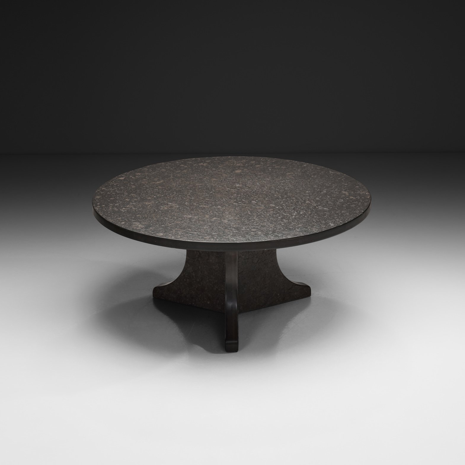 Circular Stone Coffee Table with Central Cluster Legs, Europe Mid-20th Century