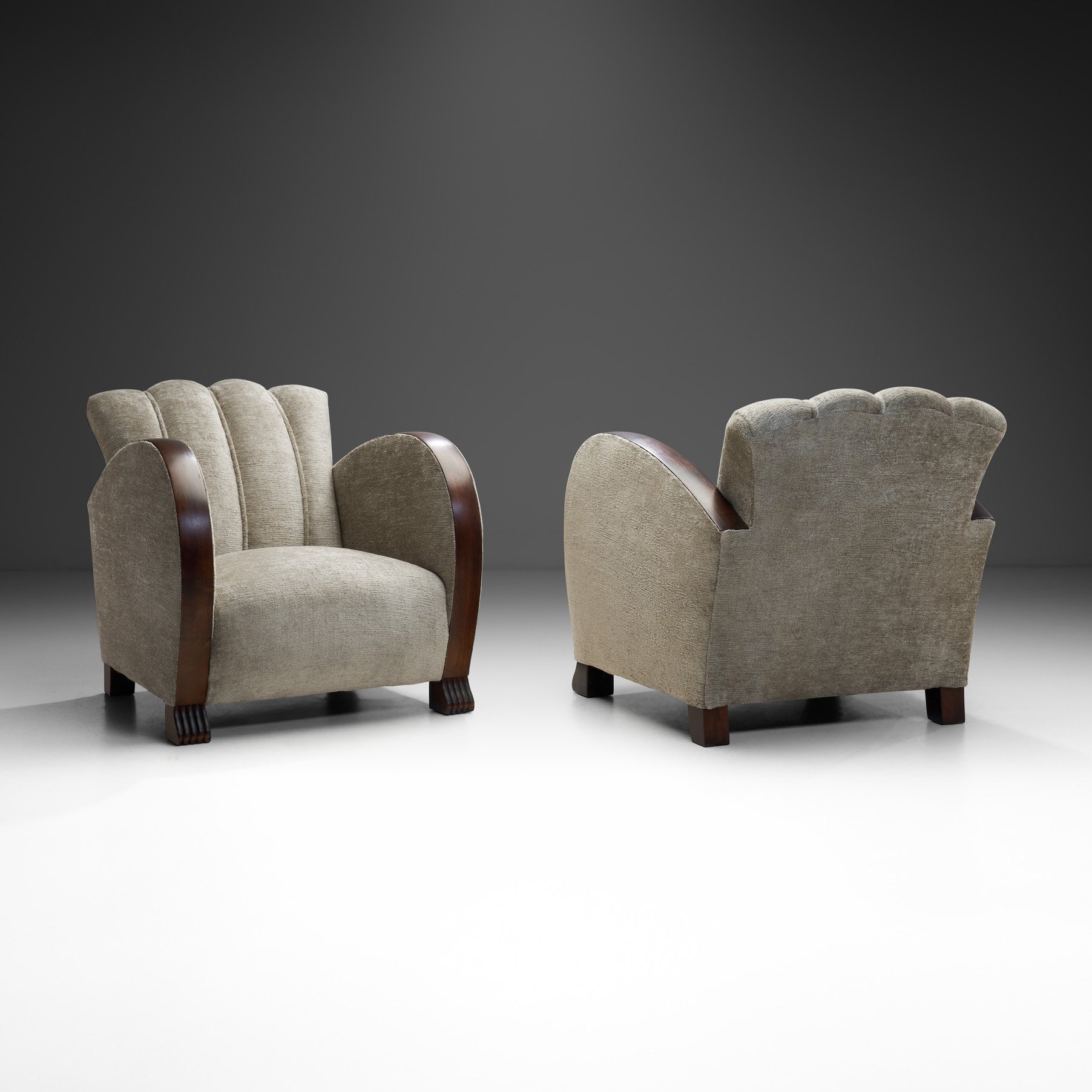 Pair of European Art Deco Armchairs, Europe First half of the 20th century (sold)