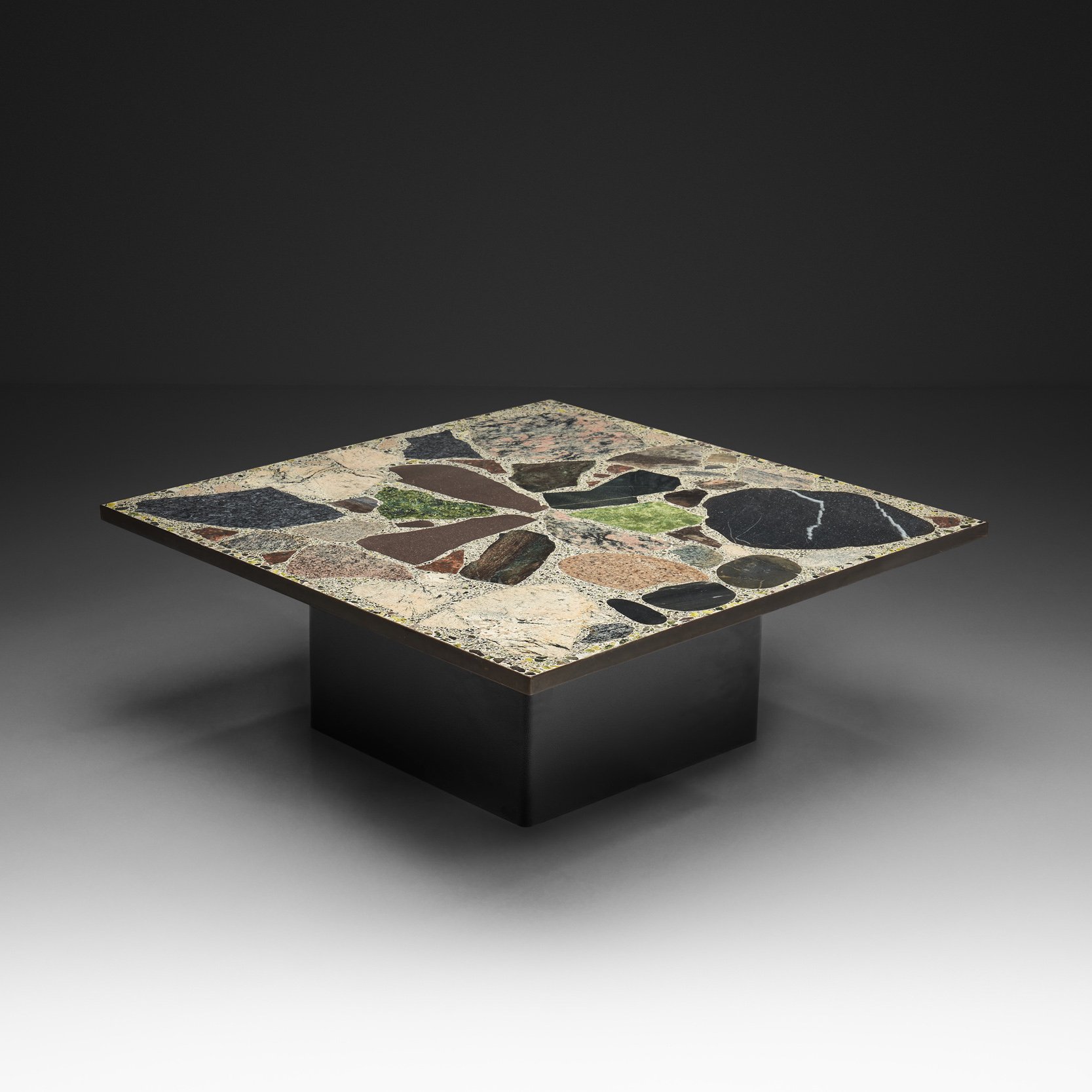 Square Coffee Table with Stone Top, Norway ca 1960s