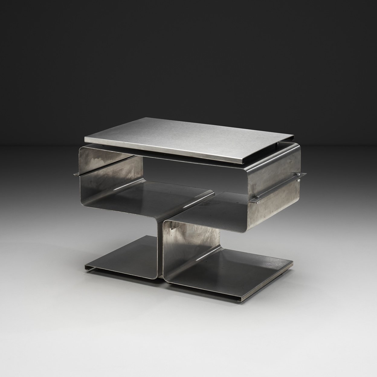 "Sequenza" Side Table with Pivotable Top by François Monnet, France ca 1970s