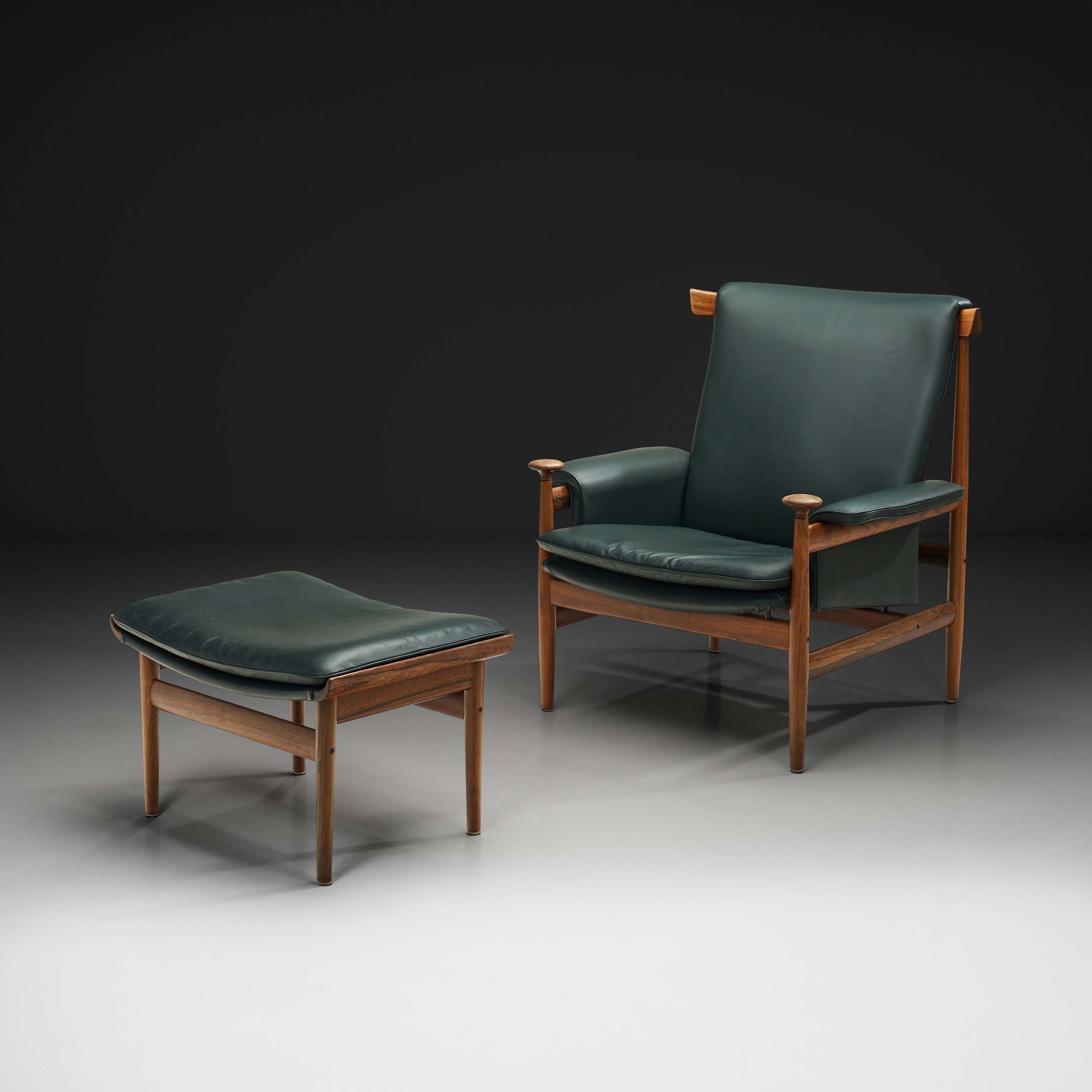 "Bwana" Armchair with Ottoman by Finn Juhl for France & Son, Denmark 1960s