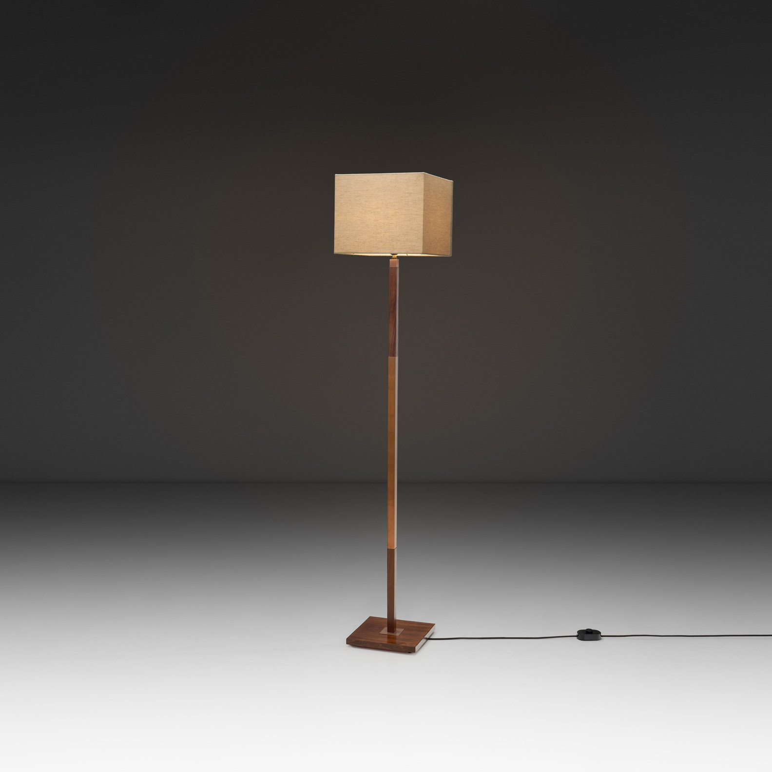Copper "Kardinal" Floor Lamp by Jo Hammerborg for Fog & Mørup, Denmark 1960s