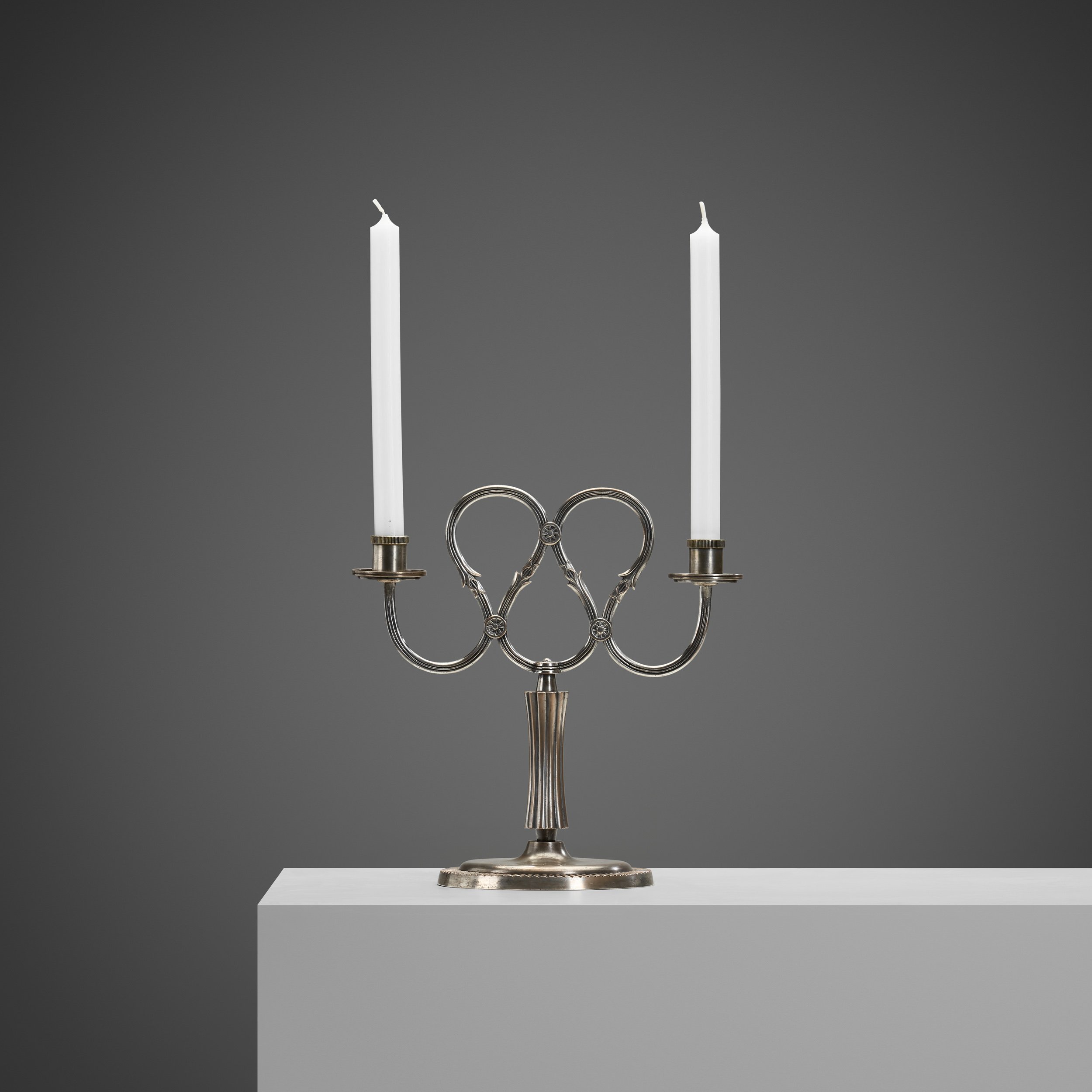Swedish Grace Candelabra by Herman Bergman, Sweden ca 1920s