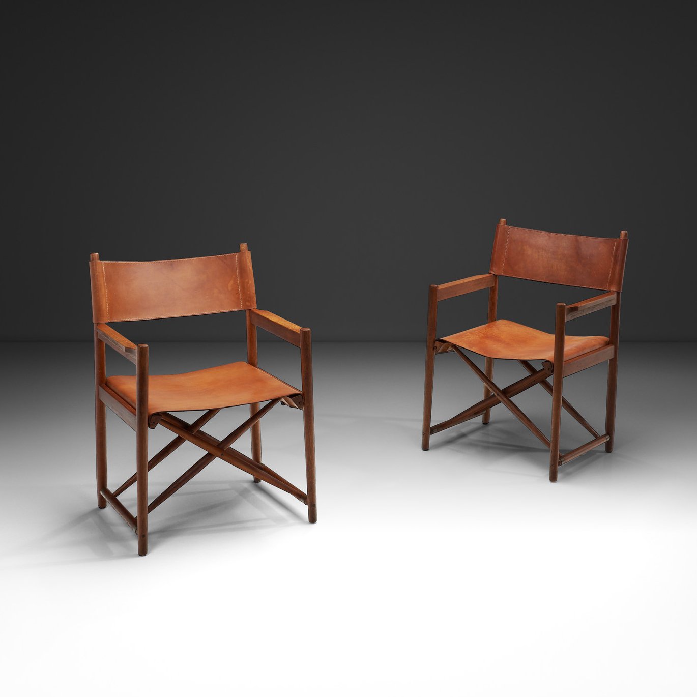 Pair of Kurt Coletto Model "903" Safari Chairs for Horgenglarus, Switzerland ca 1960s