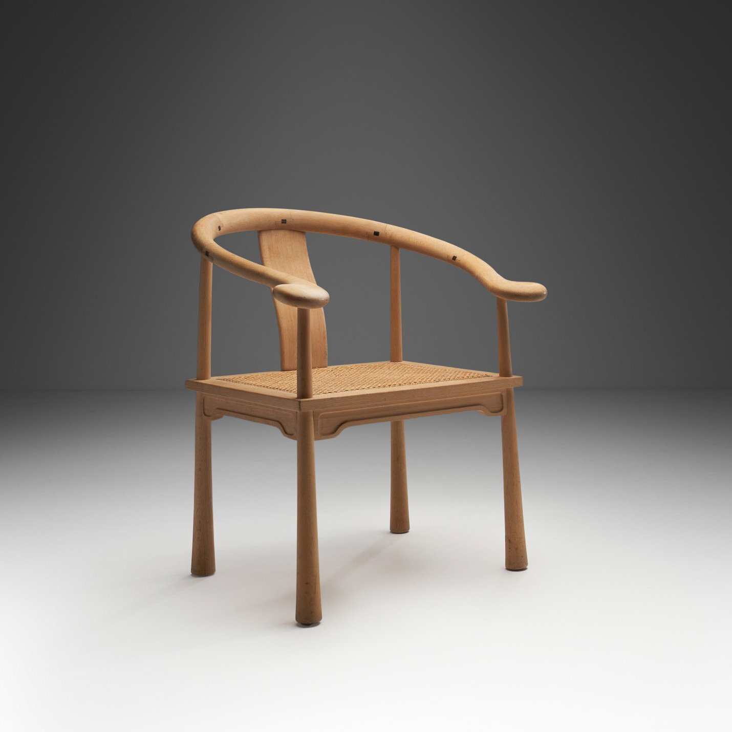 Beech and Wicker "Yin" Chair by Richard Nissen for Nissen, Denmark 1960s (sold)