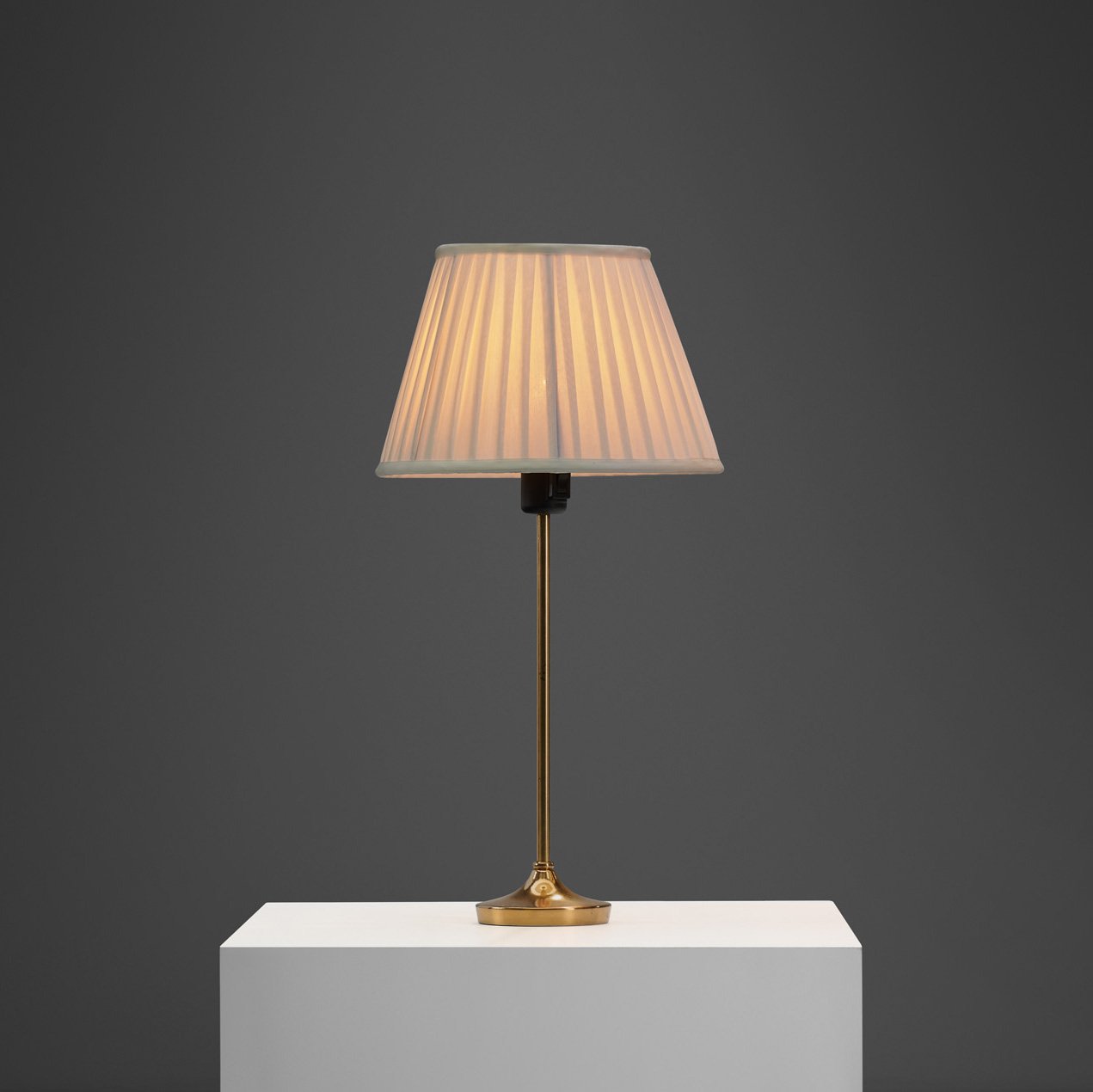 Model "15711" Brass Table Lamp for Böhlmarks, Sweden 1950s