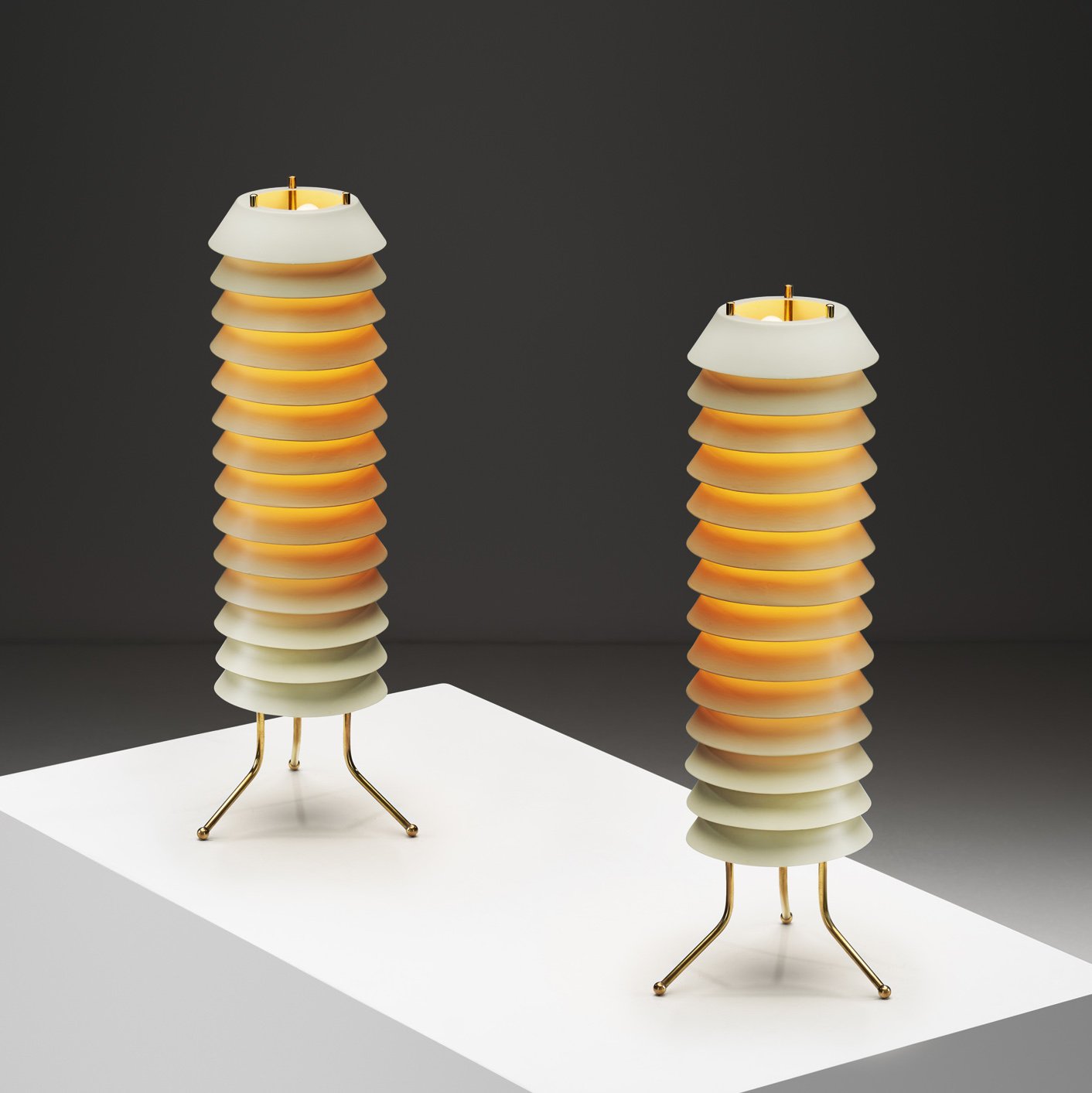 Pair of “Maija Mehiläinen” Table Lamps by Ilmari Tapiovaara for Asko, Finland 1955
