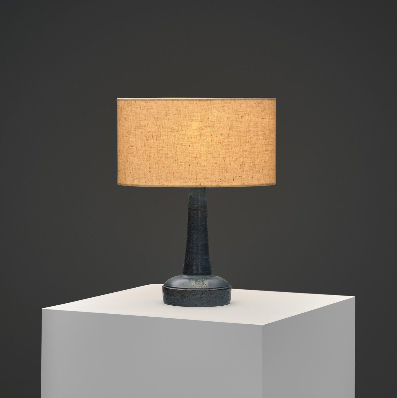 Glazed Stoneware Table Lamp by Fridtjof Sejersen for Sejer Keramik, Denmark ca 1960s