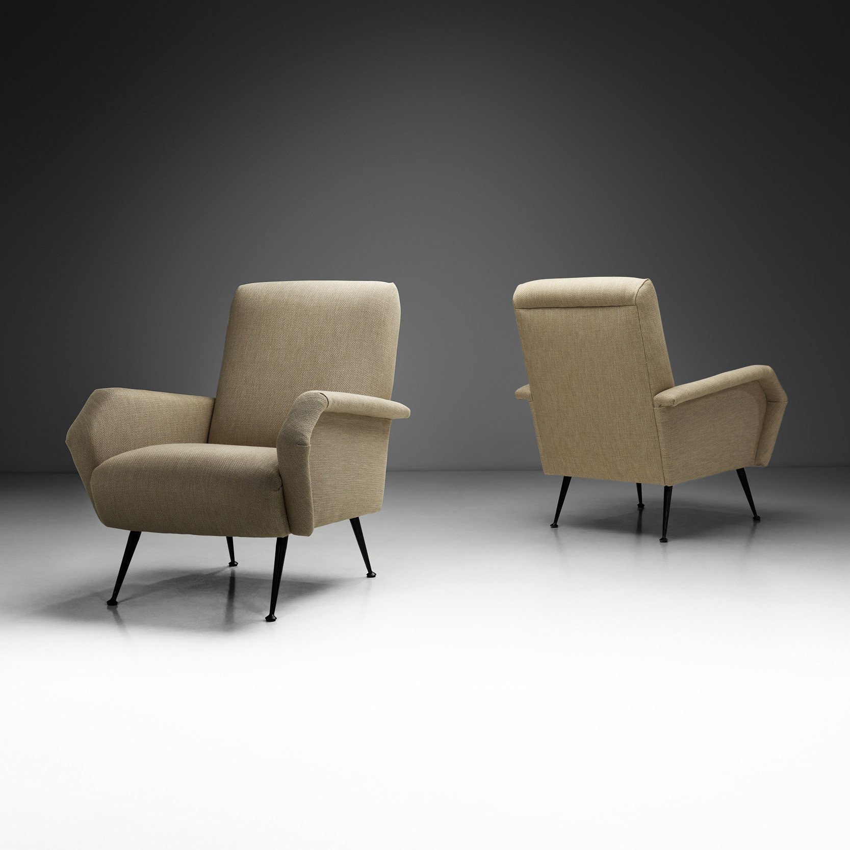 Pair of Italian Armchairs in the manner of Marco Zanuso, Italy 1960s