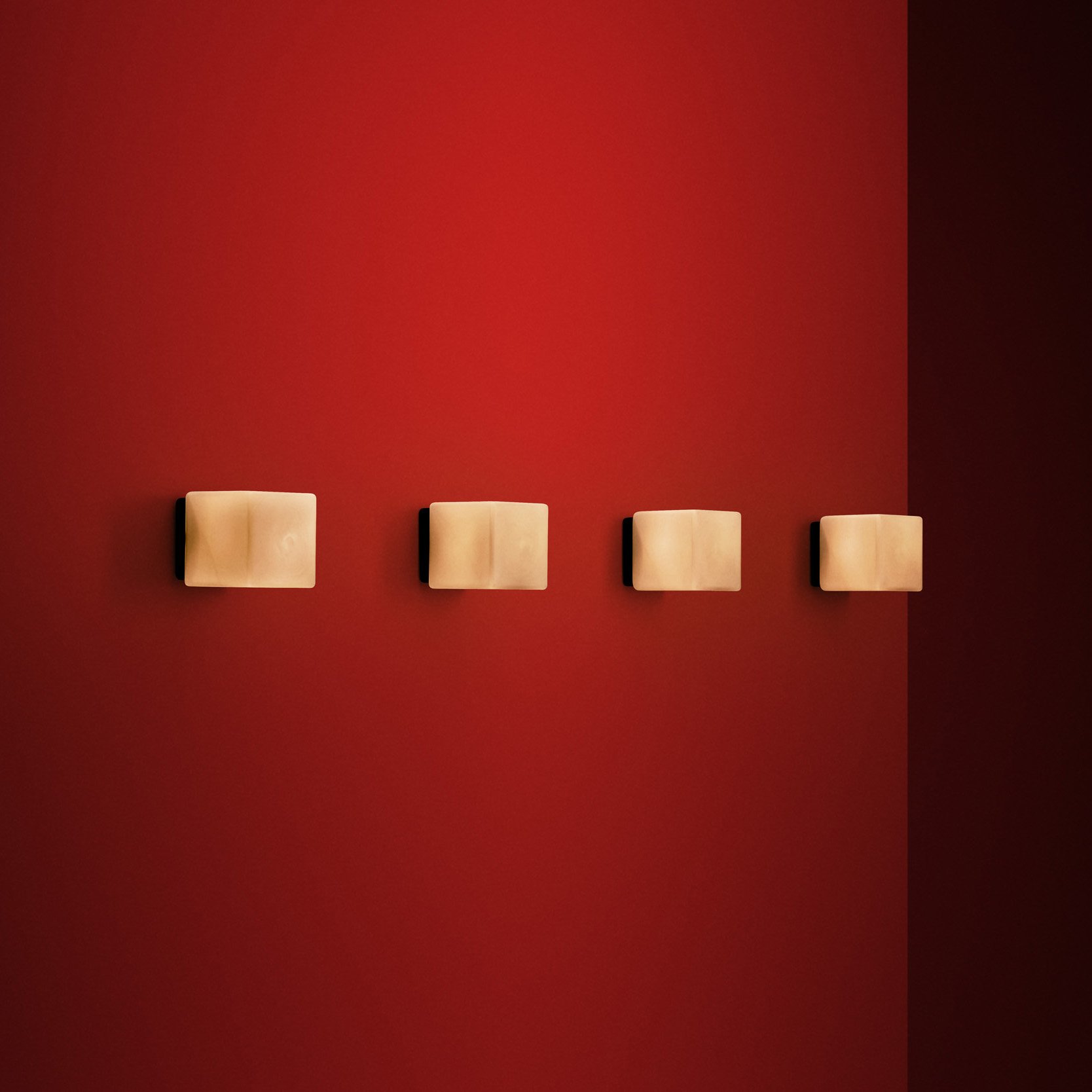 Set of Four Cube Wall Lamps by Staff Leuchten, Germany ca 1960s