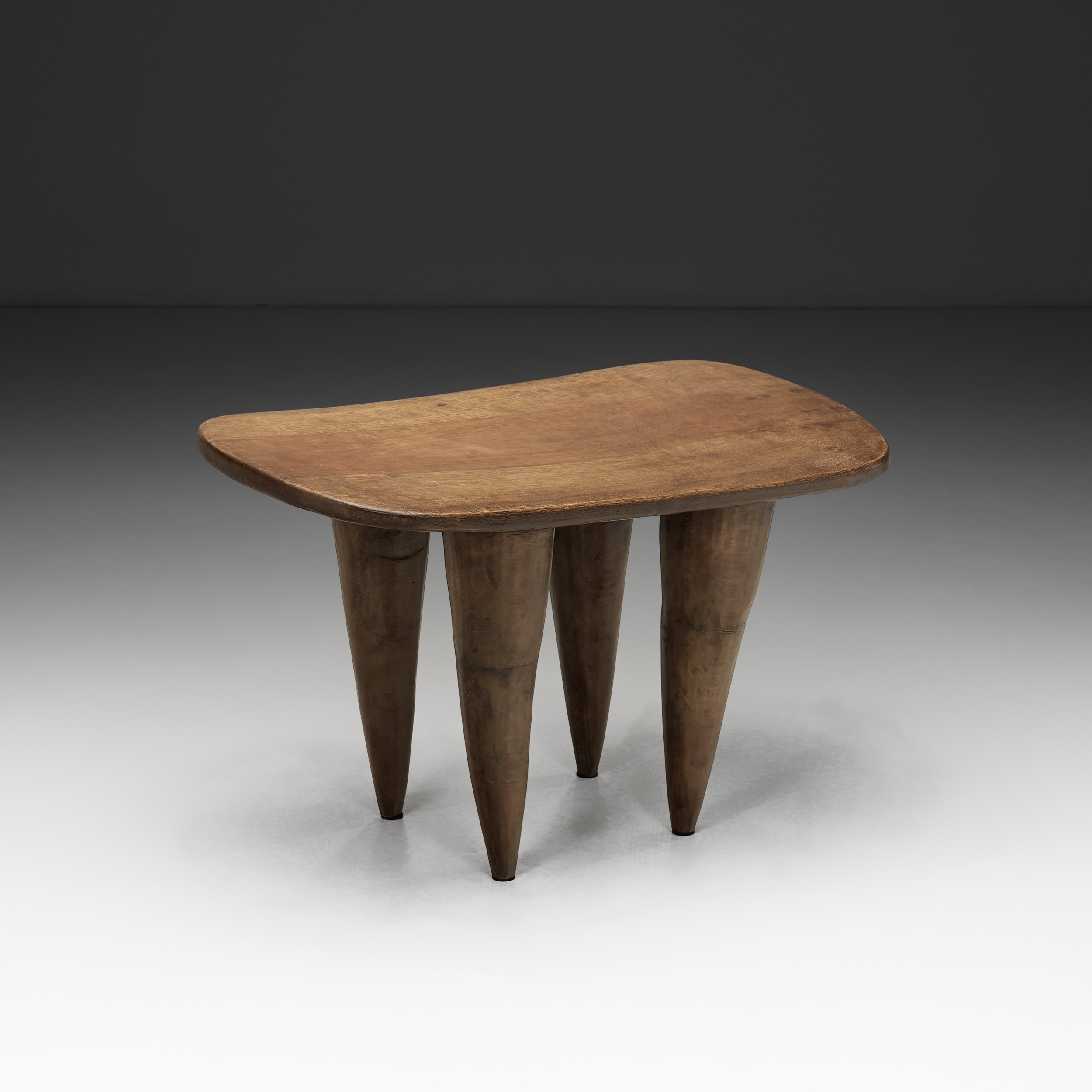 Solid Wood Senufo Stool, Ivory Coast 20th Century