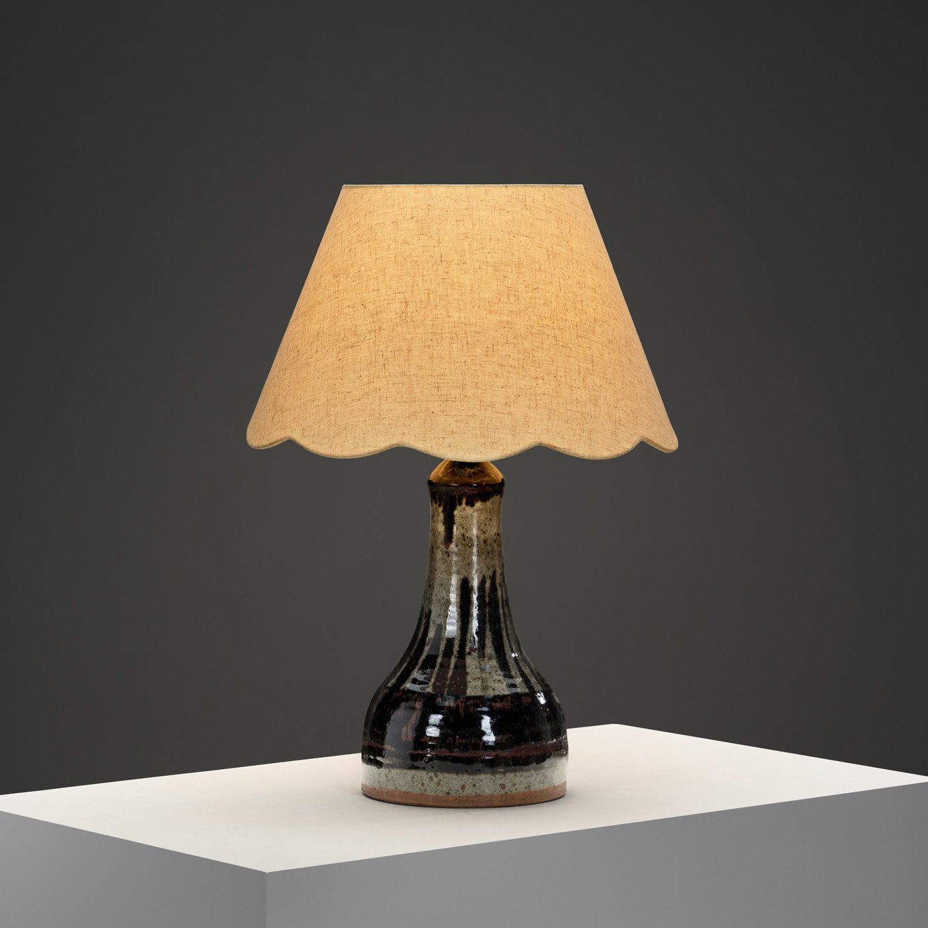 Glazed Table Lamp by Helle Allpass for Trørød, Denmark ca 1960s