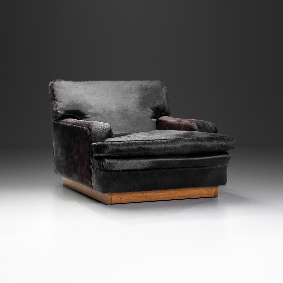 Arne Norell “Merkur” Armchair in Cowhide for Norell Möbel AB, Sweden Mid-20th Century