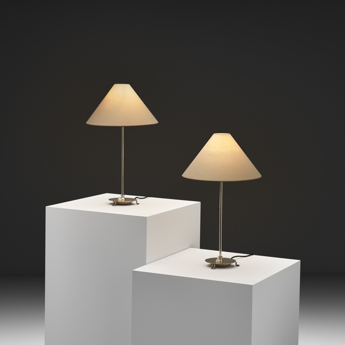 Pair of Model "2552" Table Lamps by Josef Frank for Svenskt Tenn, Sweden 1930s