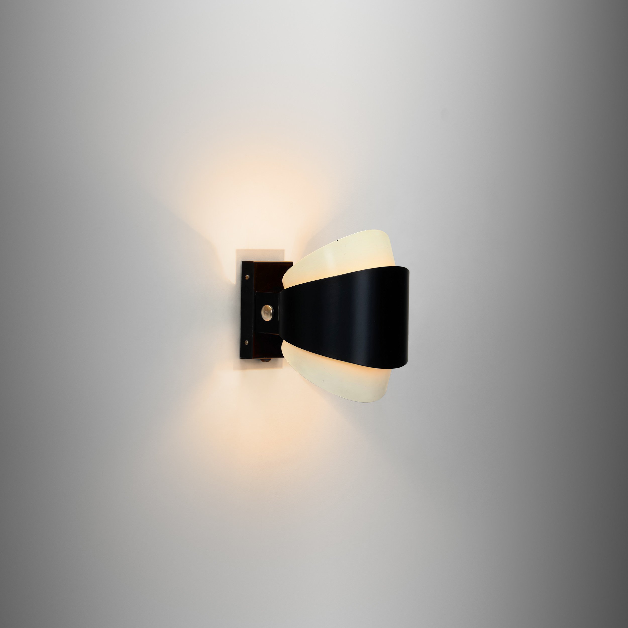 Louis Kalff Model "NX46" Steel and Iron Wall Lamp for Philips, The Netherlands 1950s
