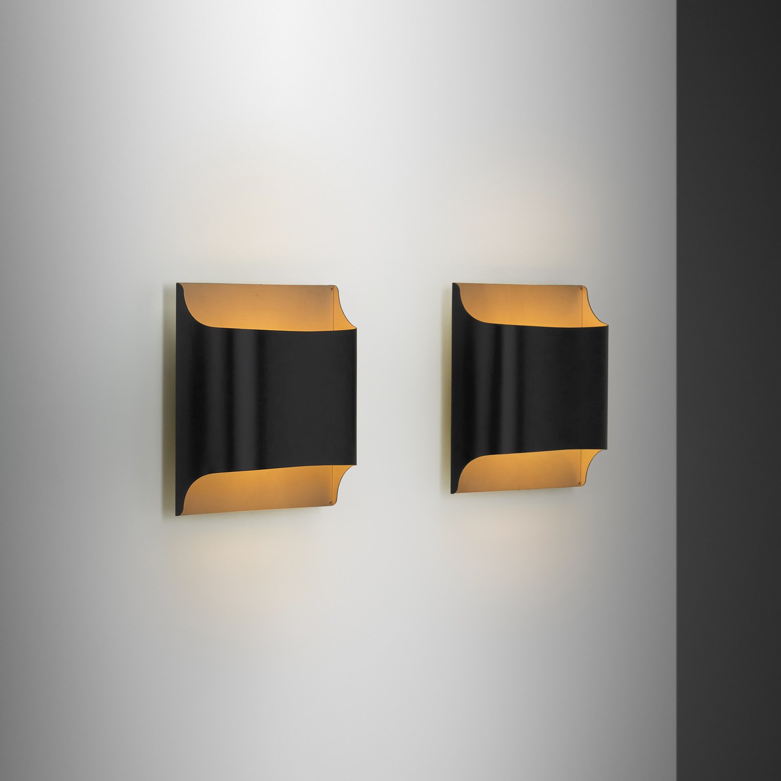 Pair of Model "2031" Wall Lamps by Rolf Krüger and Dieter Witte for Staff Leuchten, Germany Second half of the 20th Century