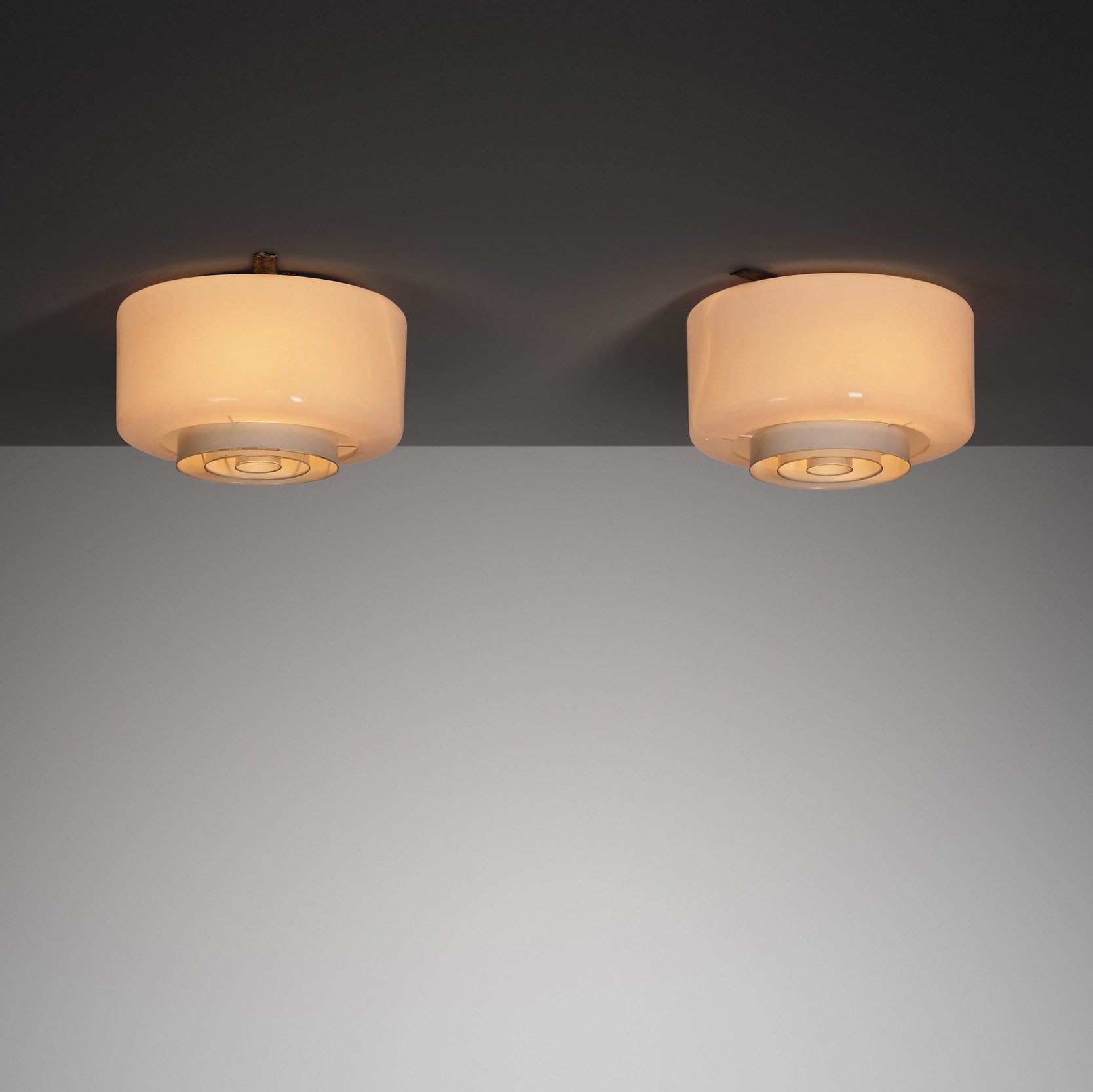 Pair of Model "A2-7" Ceiling Lights by Paavo Tynell for Idman, Finland 1960s