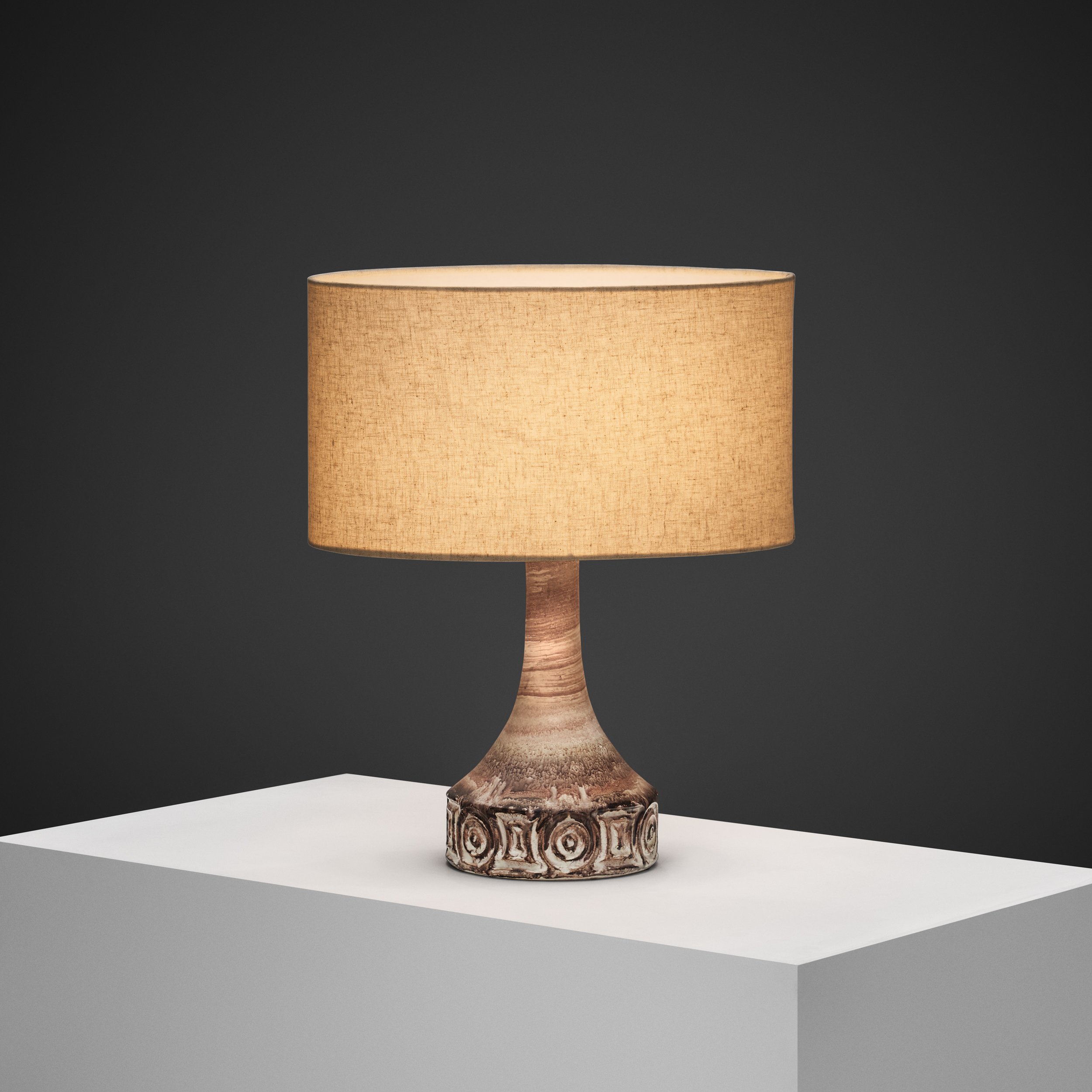Glazed Stoneware Table Lamp by Birte Vedel Howard, Denmark ca 1960s