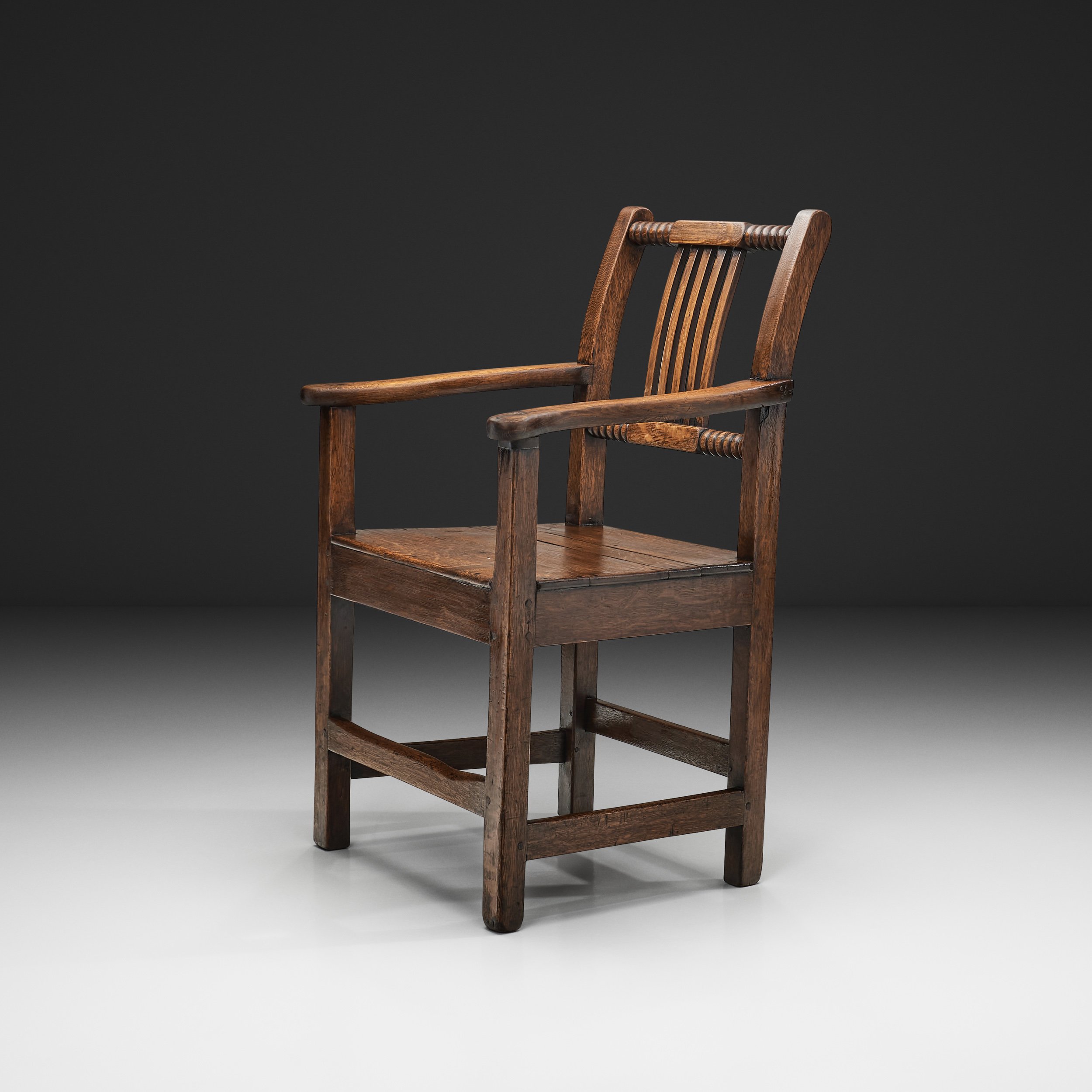 Antique Oak Carver Armchair, United Kingdom ca 1880s