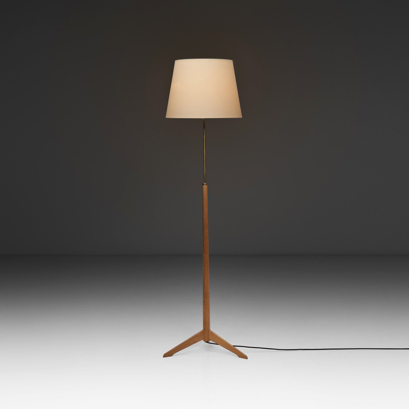 Model "G-34" Oak Floor Lamp for Bergboms, Sweden 1960s