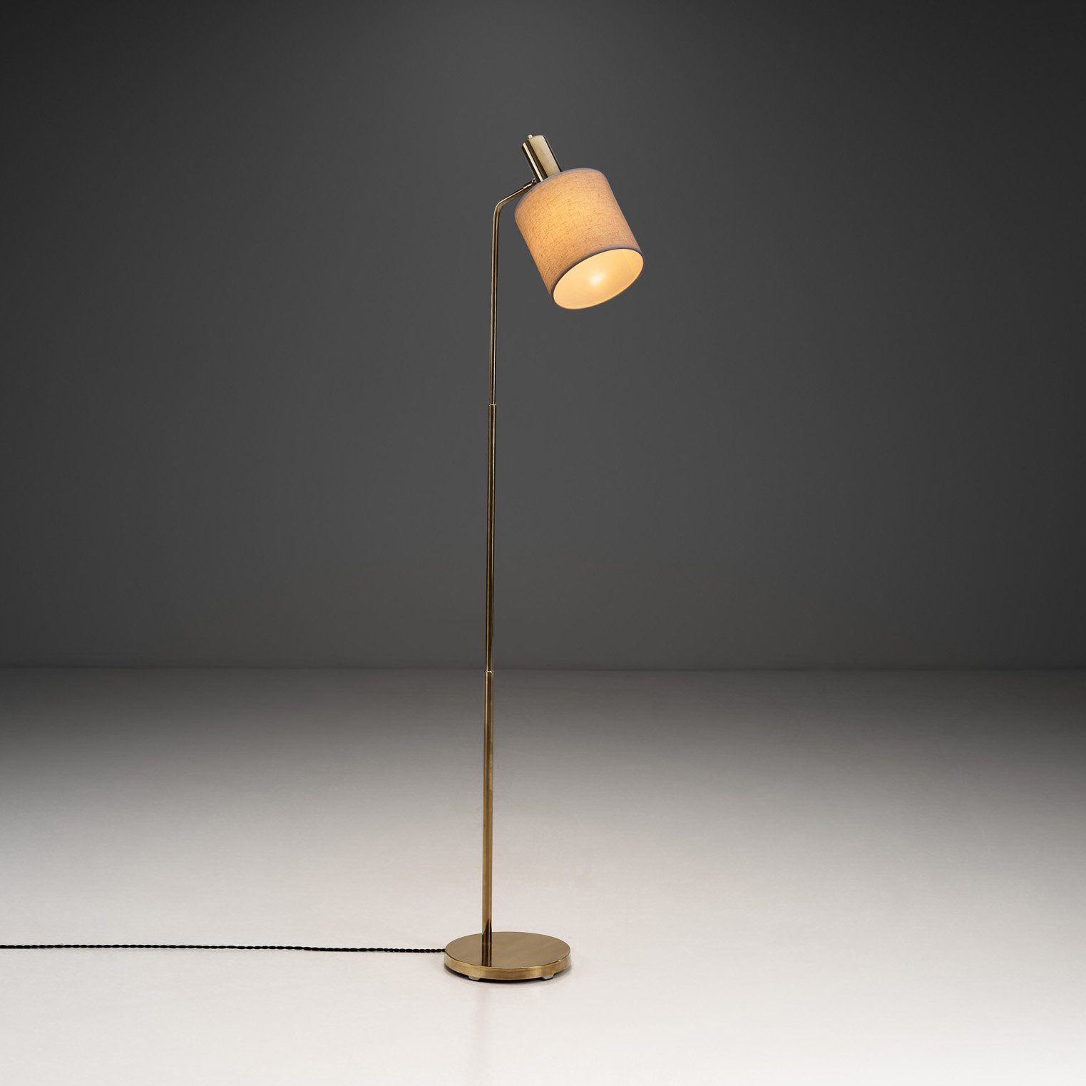 "G-03" Brass Floor Lamp for Bergboms, Sweden ca 1960s (sold)
