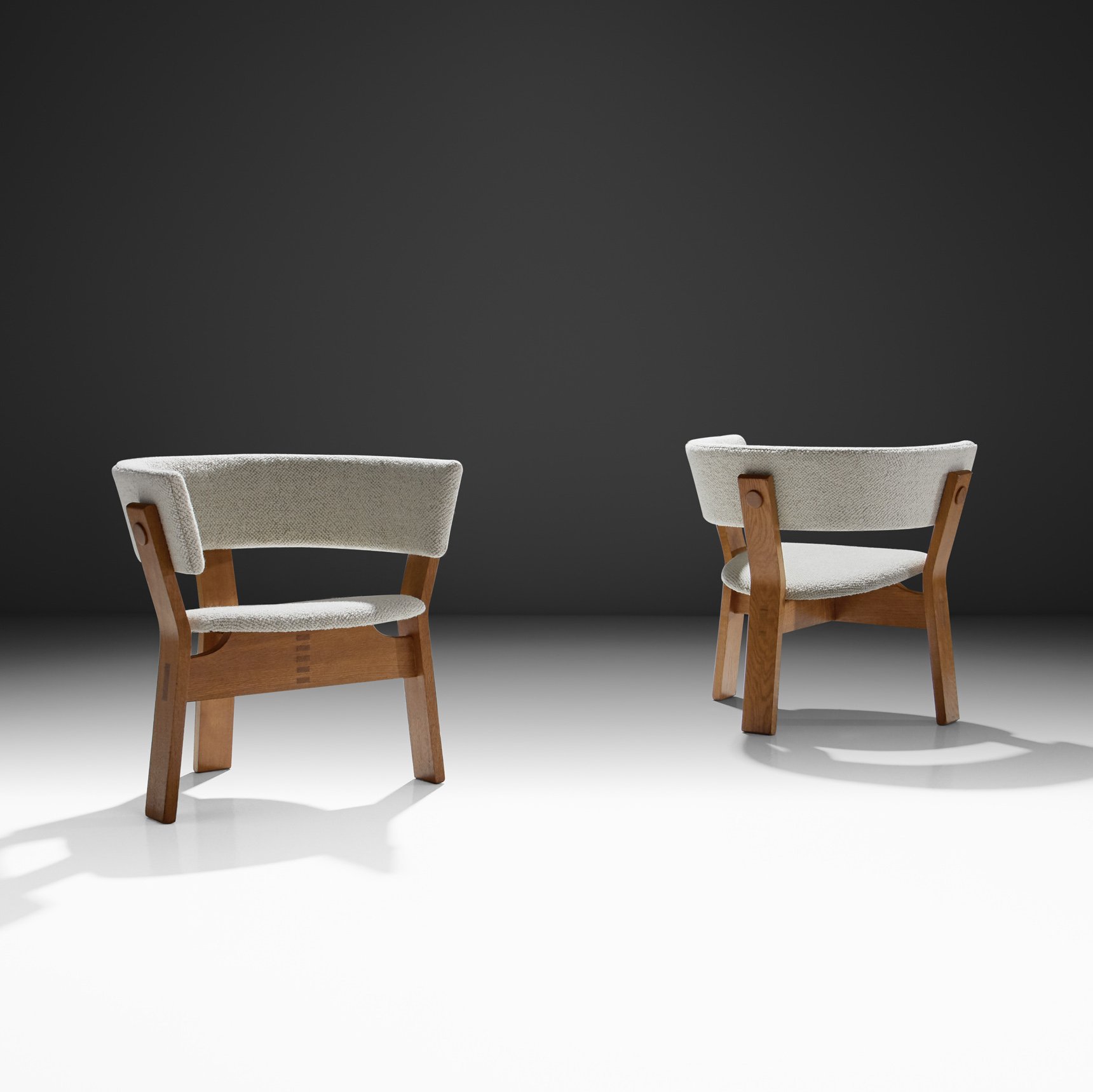 Pair of Oak Armchairs by Steen Østergaard, Denmark 1962