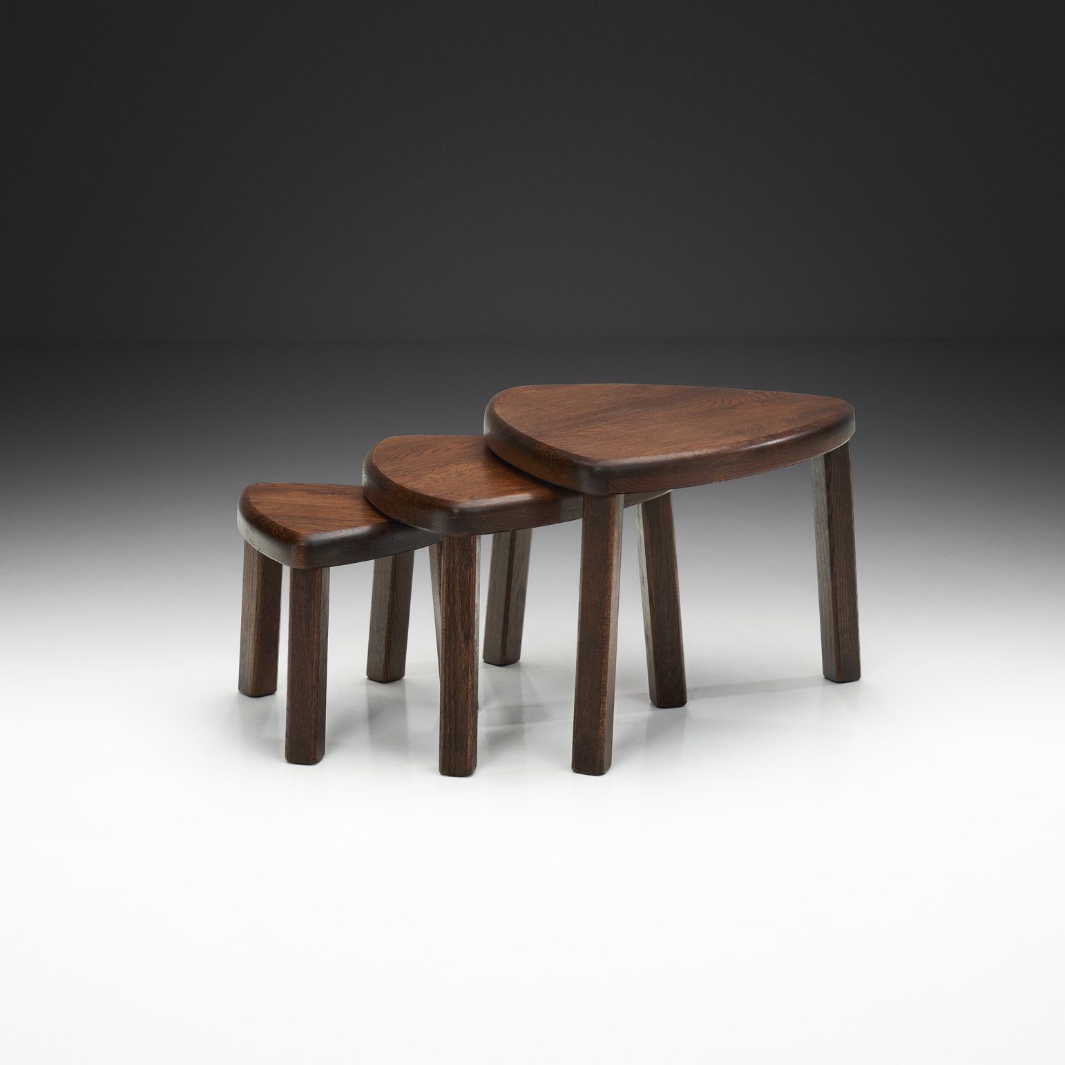 Set of Brutalist Nesting Tables, The Netherlands 1970s (sold)