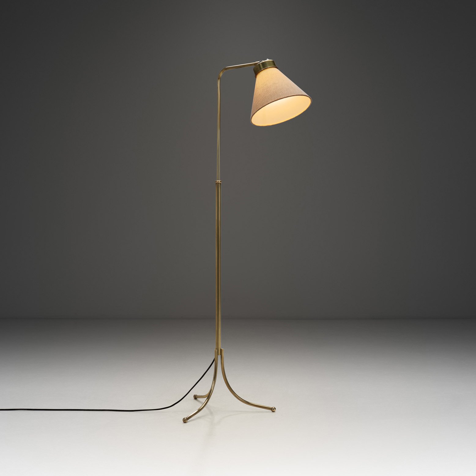 Model "1842" Adjustable Brass Floor Lamp by Josef Frank for Svenskt Tenn, Sweden 1930s (sold)