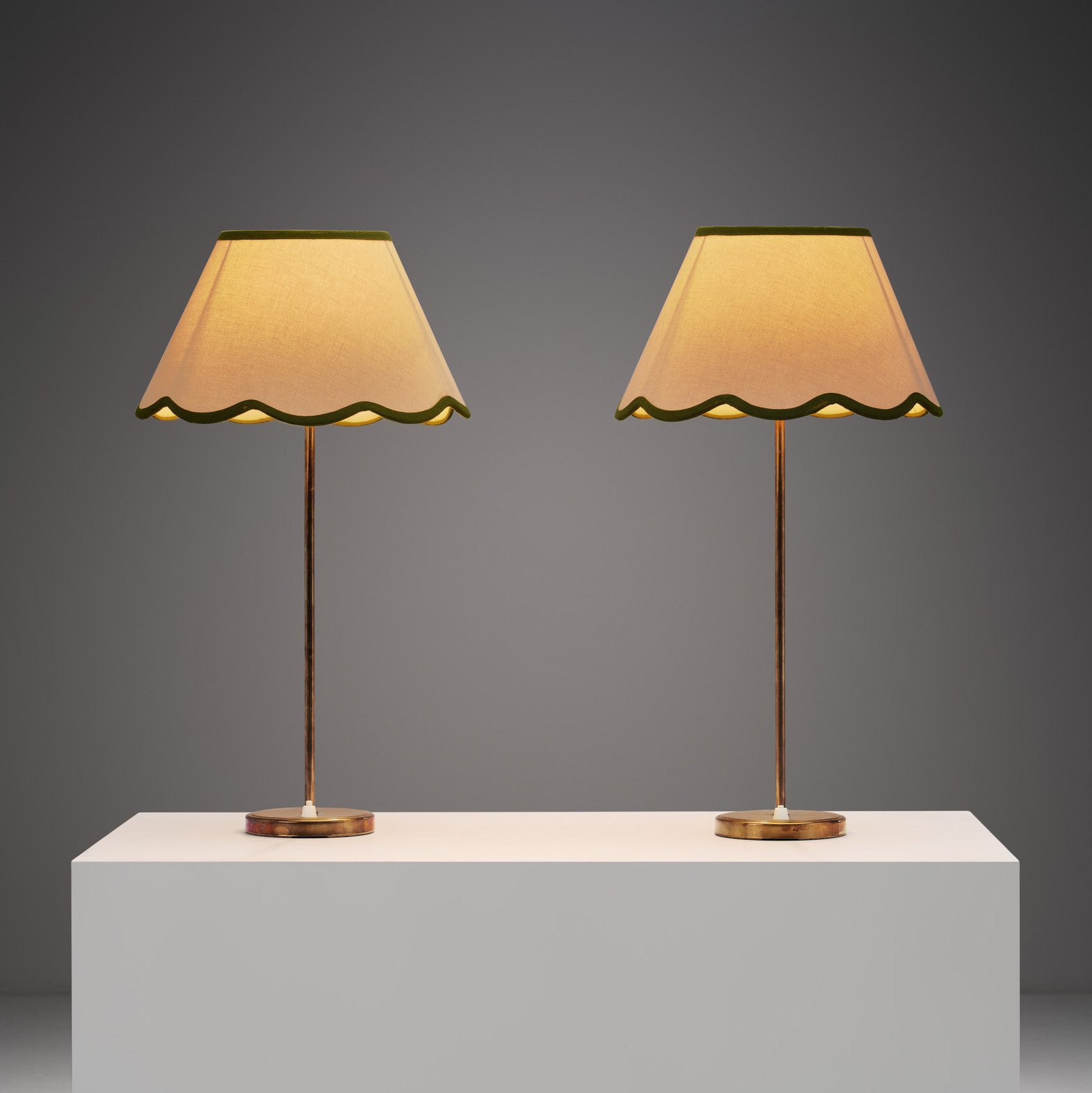Pair of Swedish Brass Table Lamps by ASEA, Sweden ca 1960s (sold)