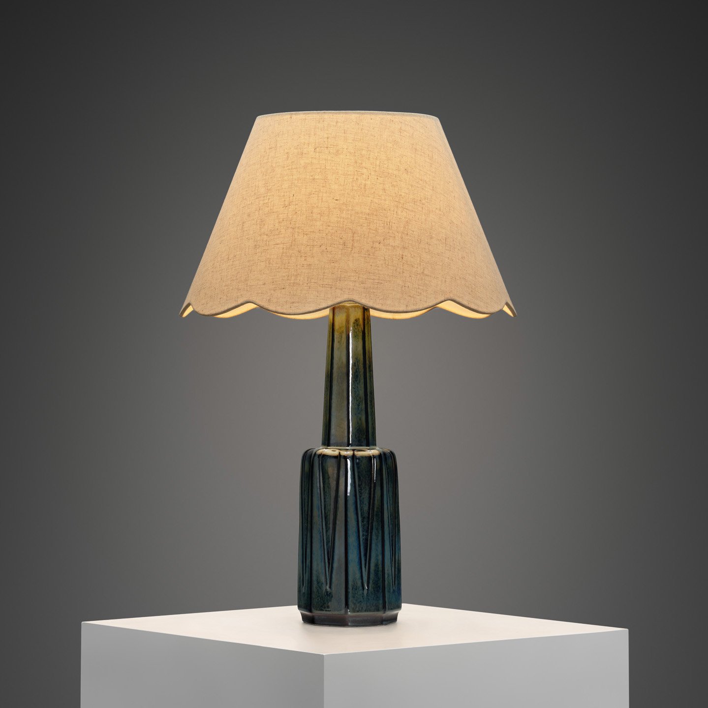 Large Model "1033" Ceramic Table Lamp by Søholm Stentøj, Denmark 1960s