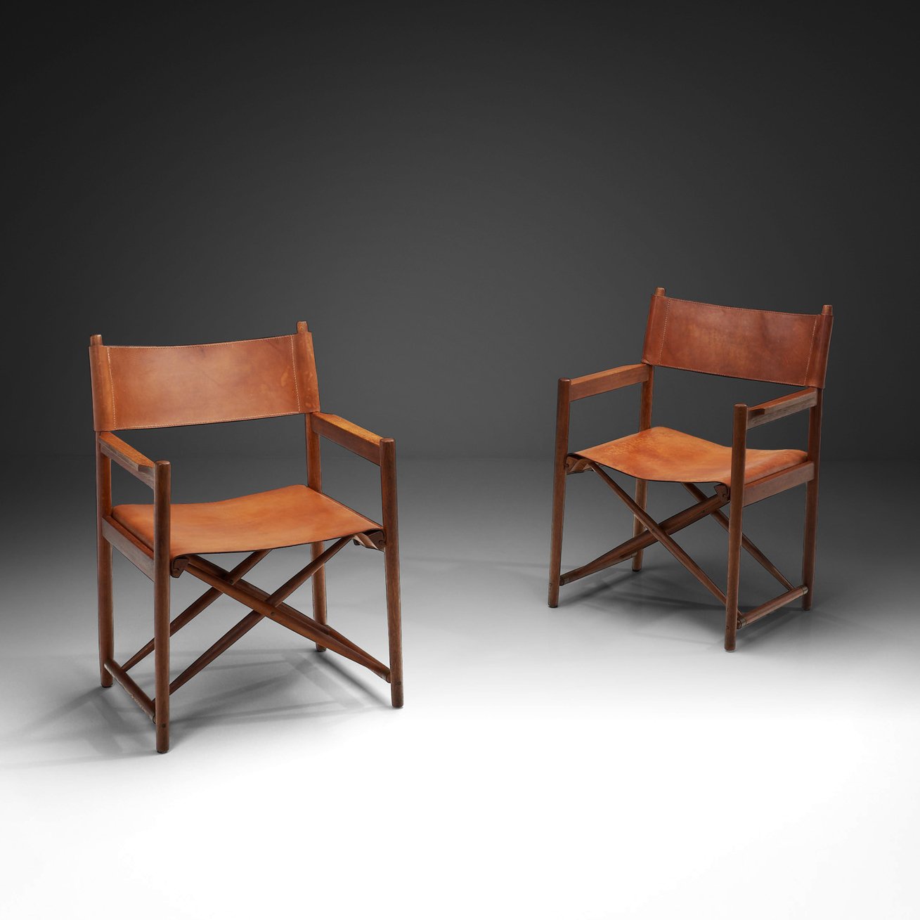 Pair of Kurt Coletto Model "903" Safari Chairs for Horgen, Switzerland ca 1960s