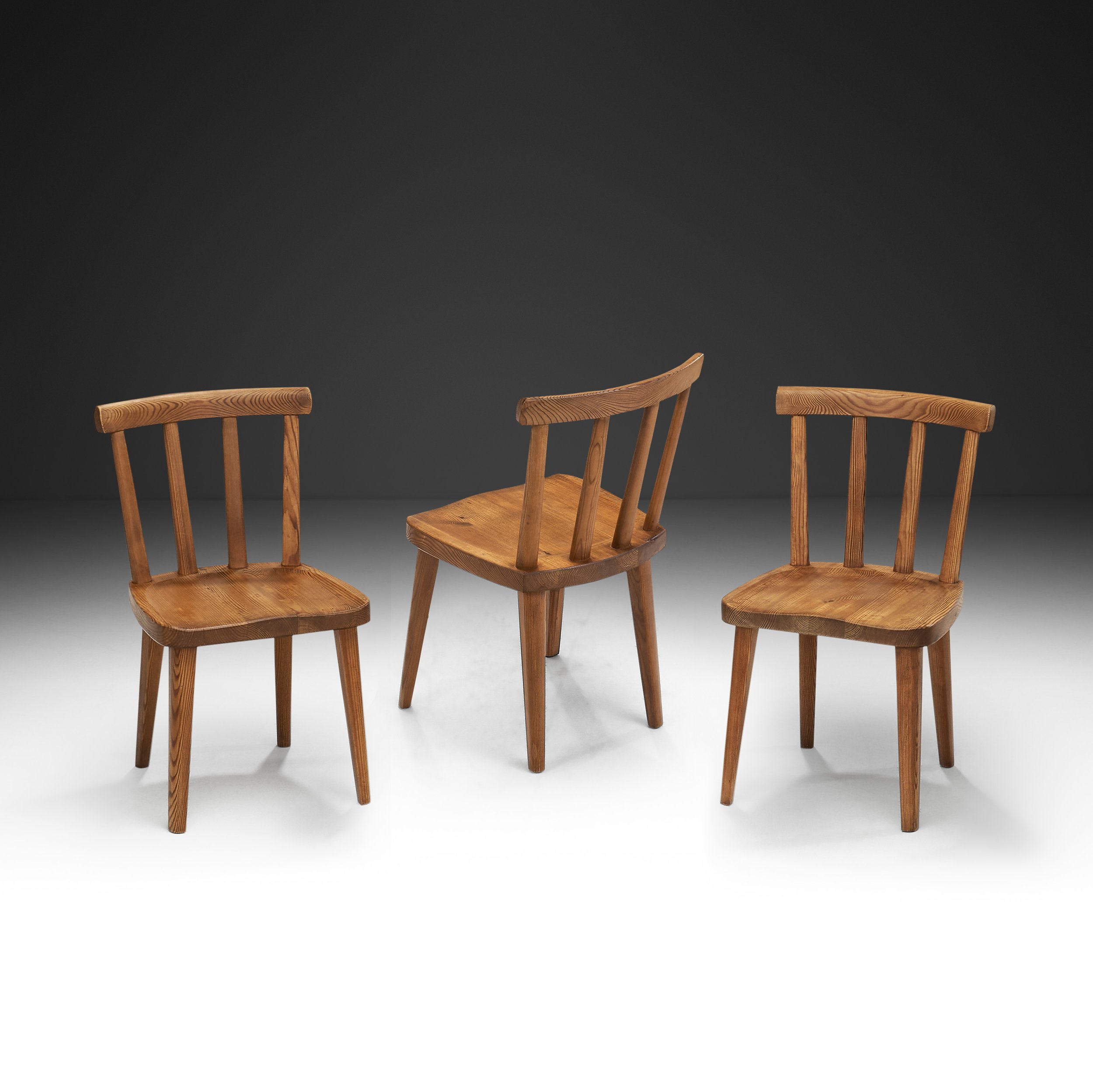 Set of 3 "Utö" Chairs by Axel Einar Hjorth for Nordiska Kompaniet, Sweden 1930s