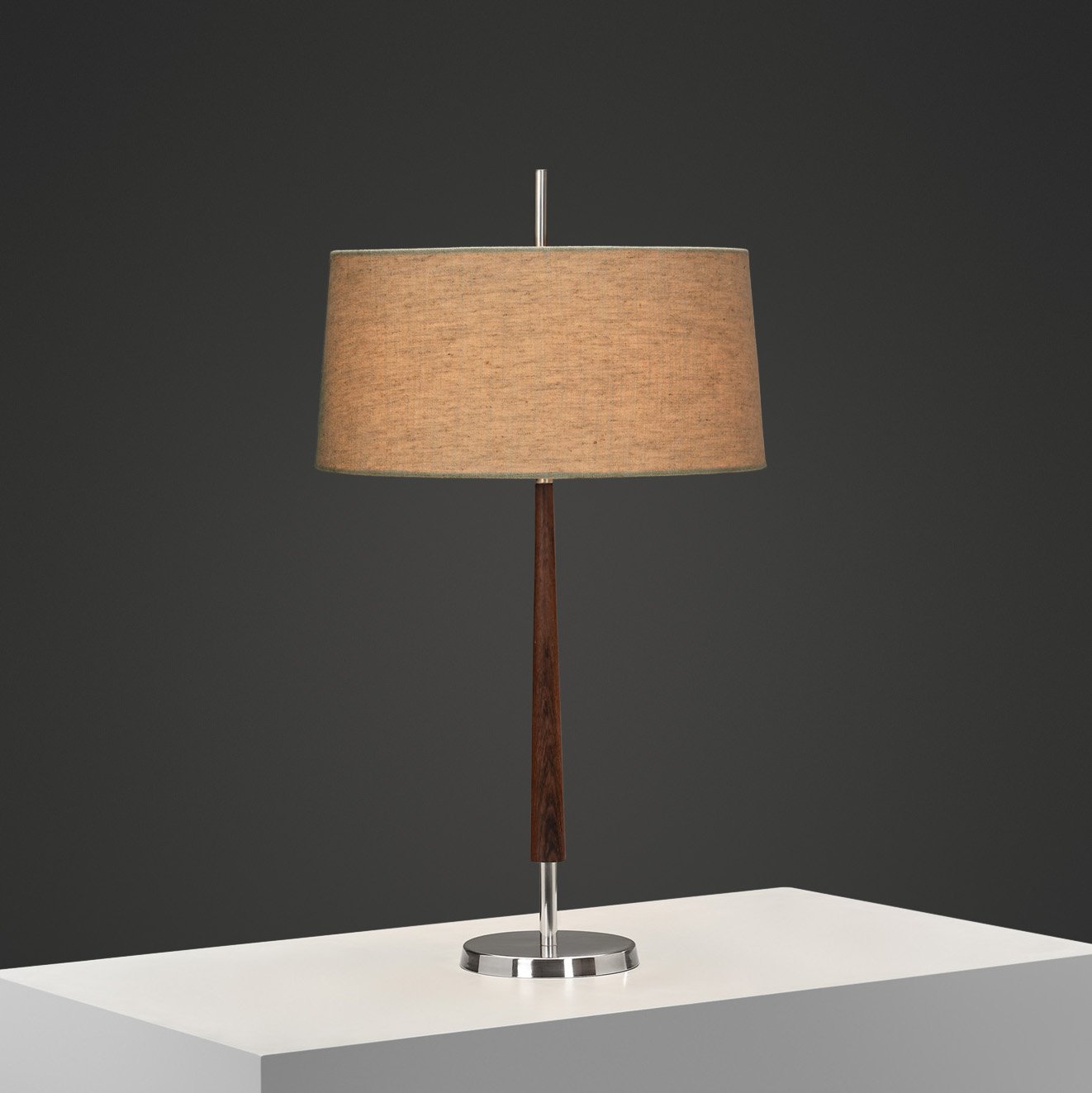 Table Lamp with Wooden Stem by Gunnar Asplund, Sweden Second half of the 20th Century