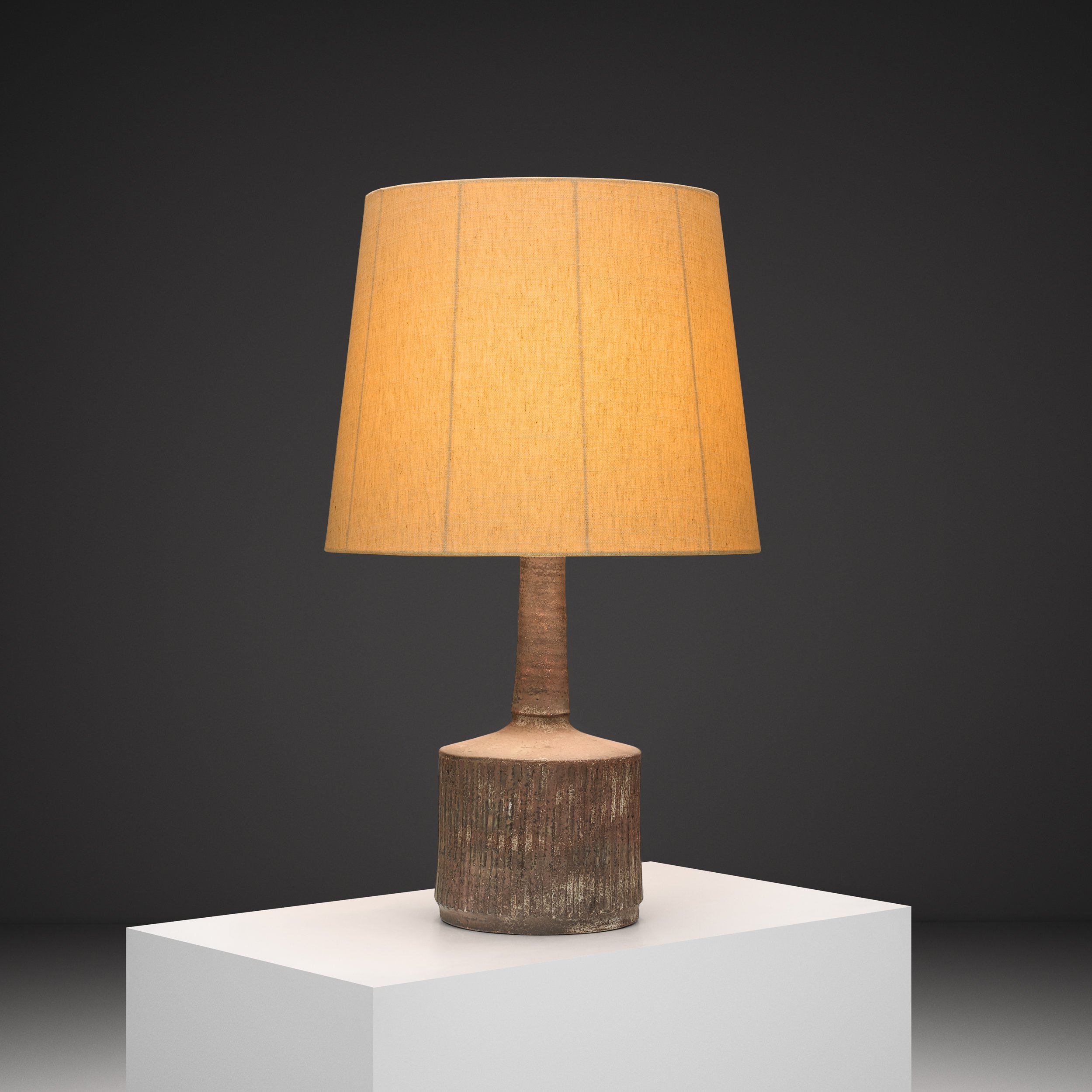 Earth-Toned Ceramic Table Lamp by Mobach, The Netherlands 1960s