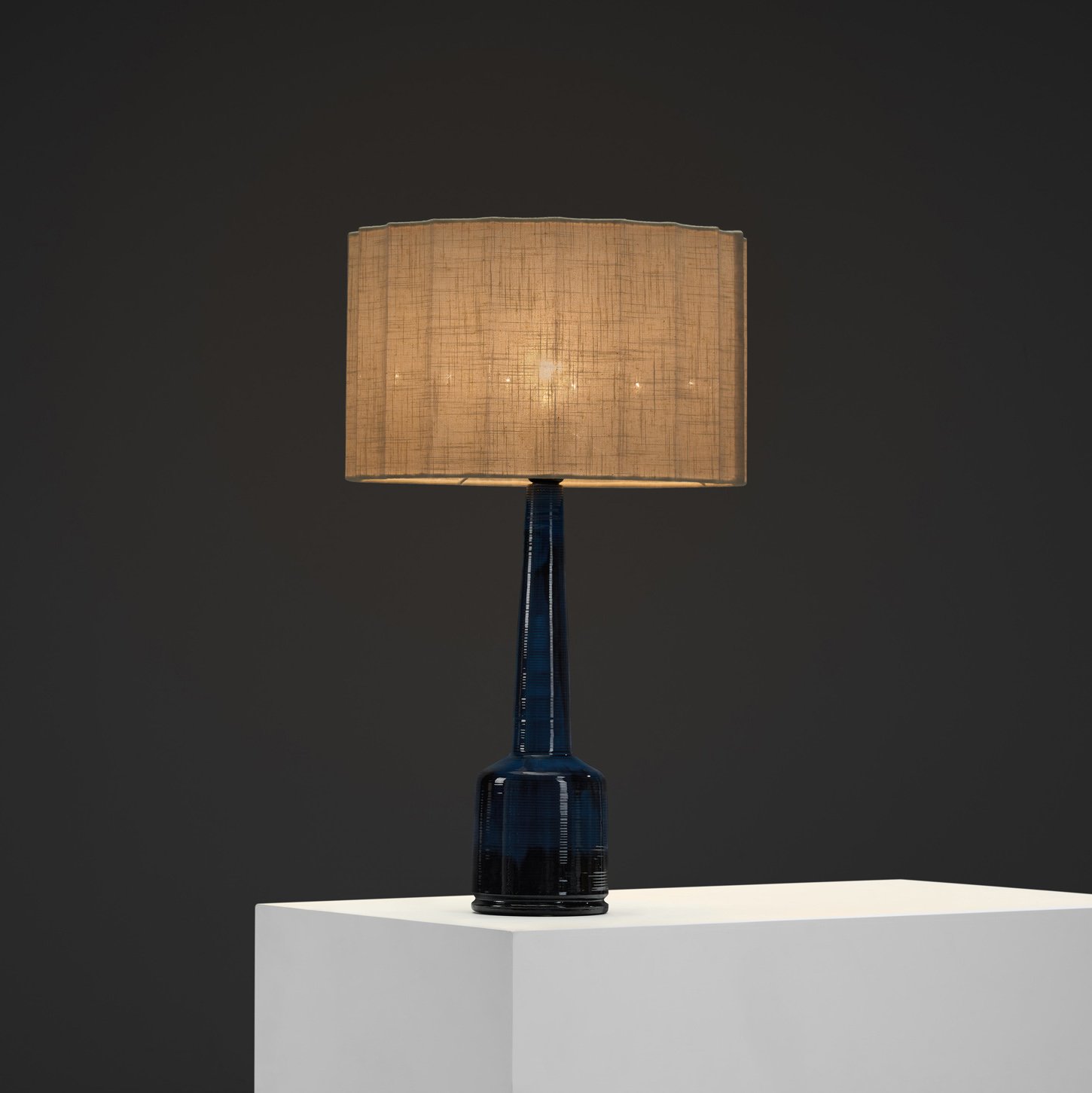 Glazed Ceramic Table Lamp by Jørgen Holstein, Denmark 1970s