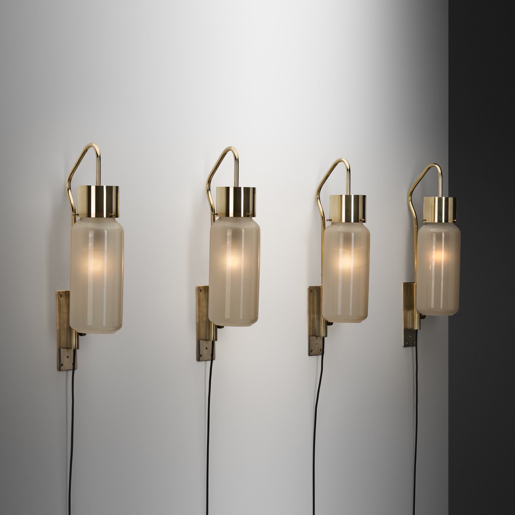 Set of Four Model "LP 10" Wall Lights by Luigi Caccia Dominioni for Azucena, Italy Mid-20th Century