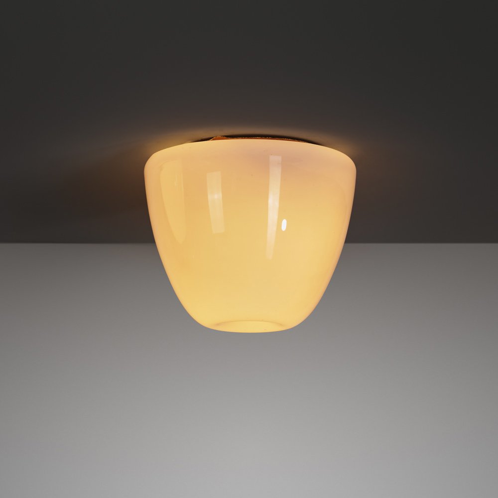 Model "'80115" Opal Ceiling Lamp by Gunnel Nyman for Idman, Finland Mid-20th Century