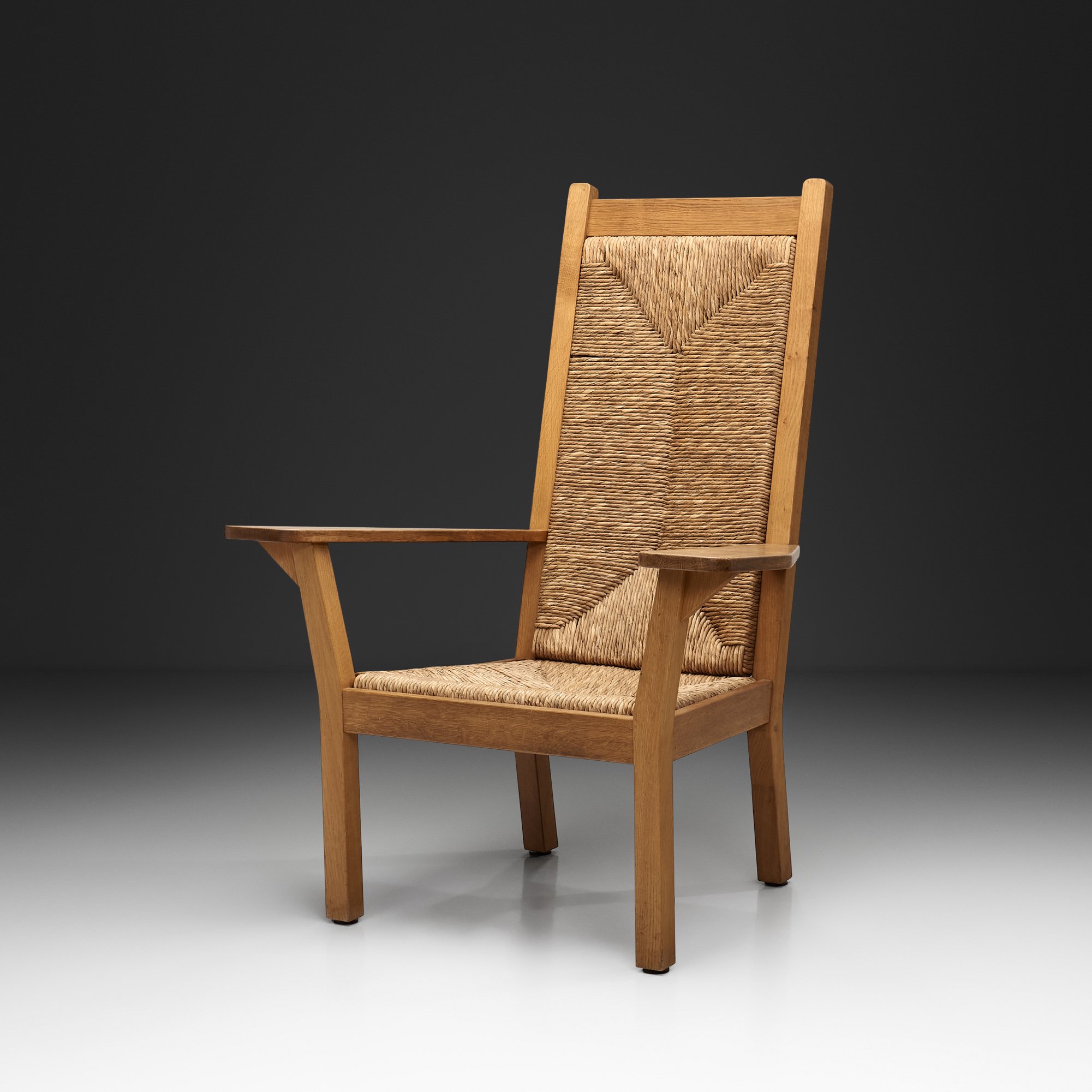 Highback Wicker Armchair by Willi Ohler, Germany First half of the 20th Century