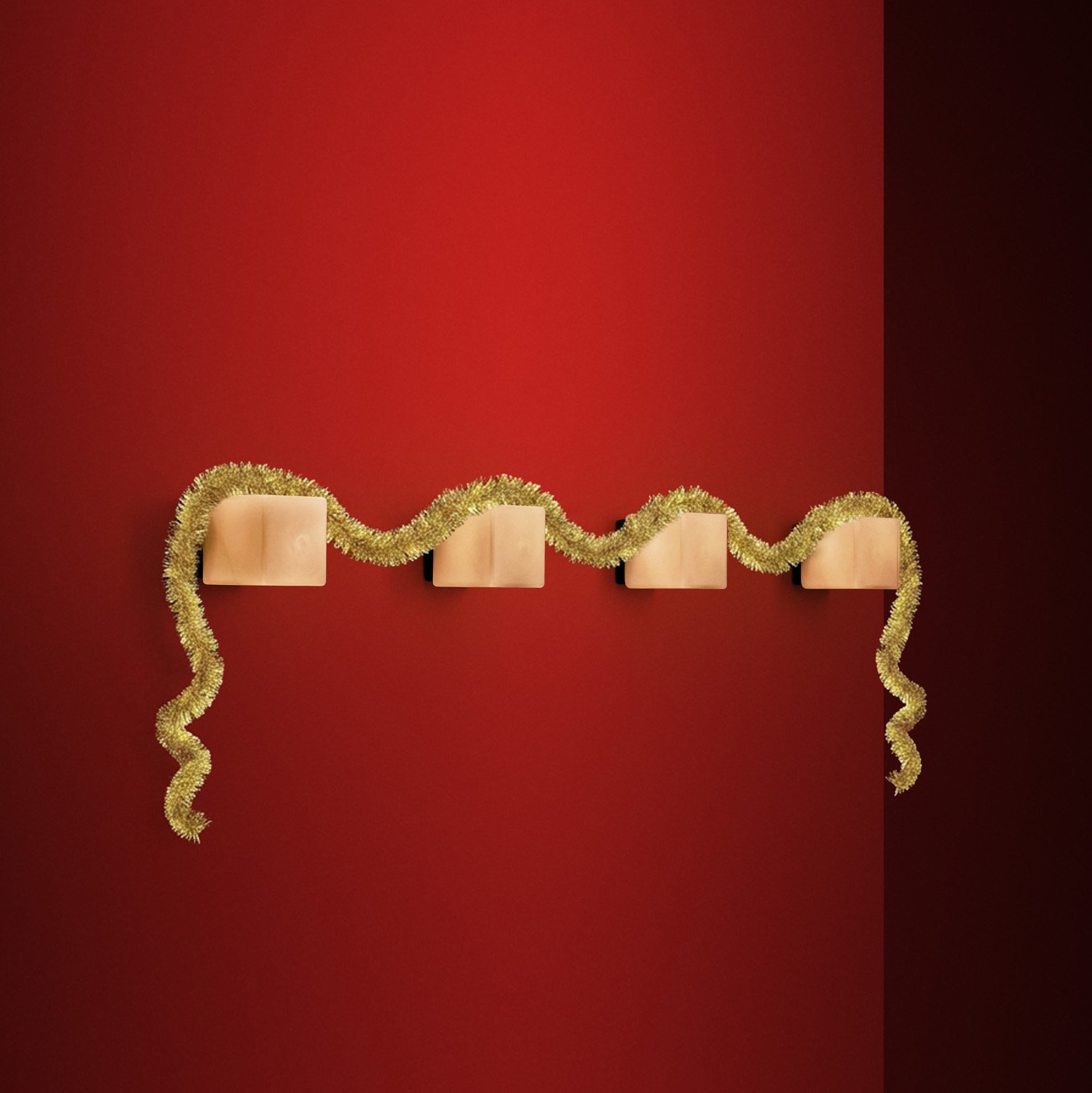 Set of Four Cube Wall Lamps by Staff Leuchten, Germany ca 1960s