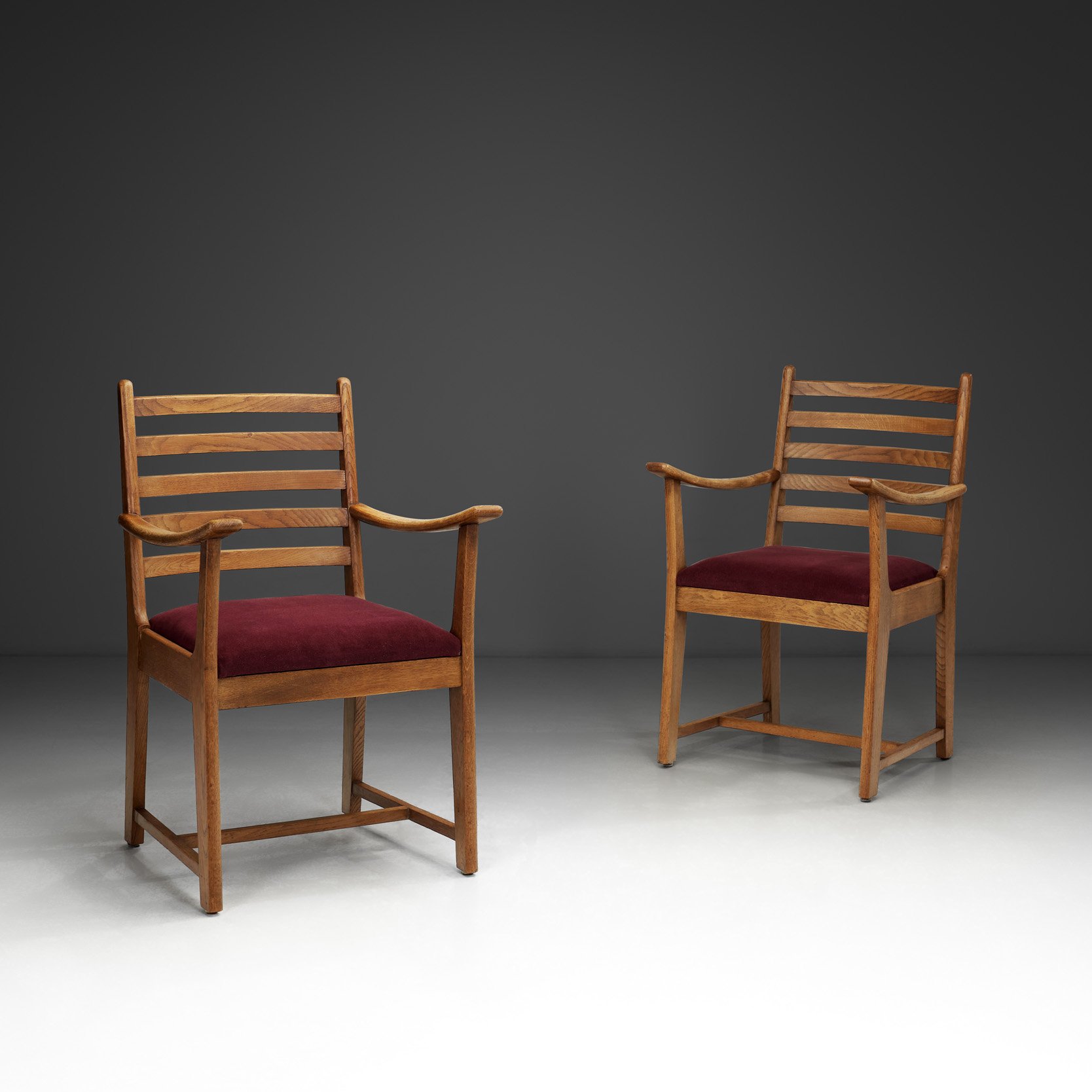 Pair of Haagse School Armchairs by Bas Van Pelt, The Netherlands ca 1930s