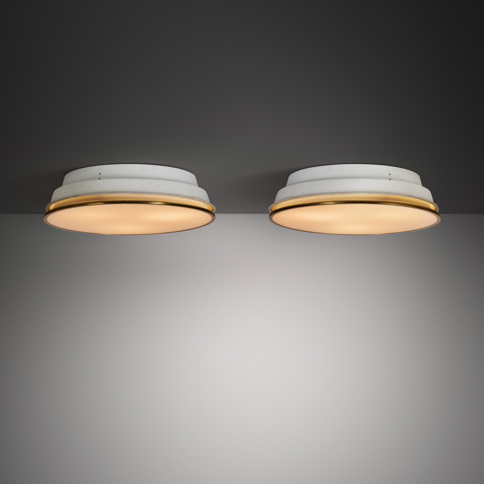 Pair of "Munkegaard" Ceiling Lamps by Arne Jacobsen for Louis Poulsen, Denmark 1950s