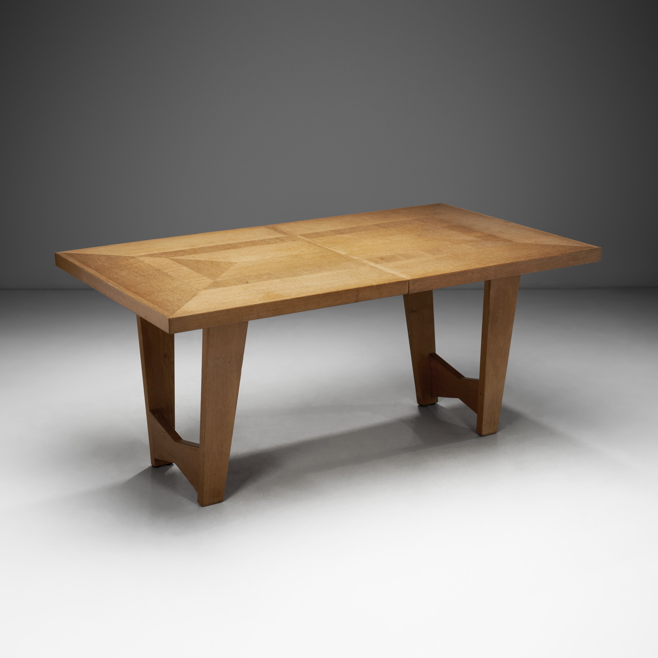 Guillerme et Chambron "Ardennes" Extendable Dining Table for Votre Maison, France ca 1960s (sold)