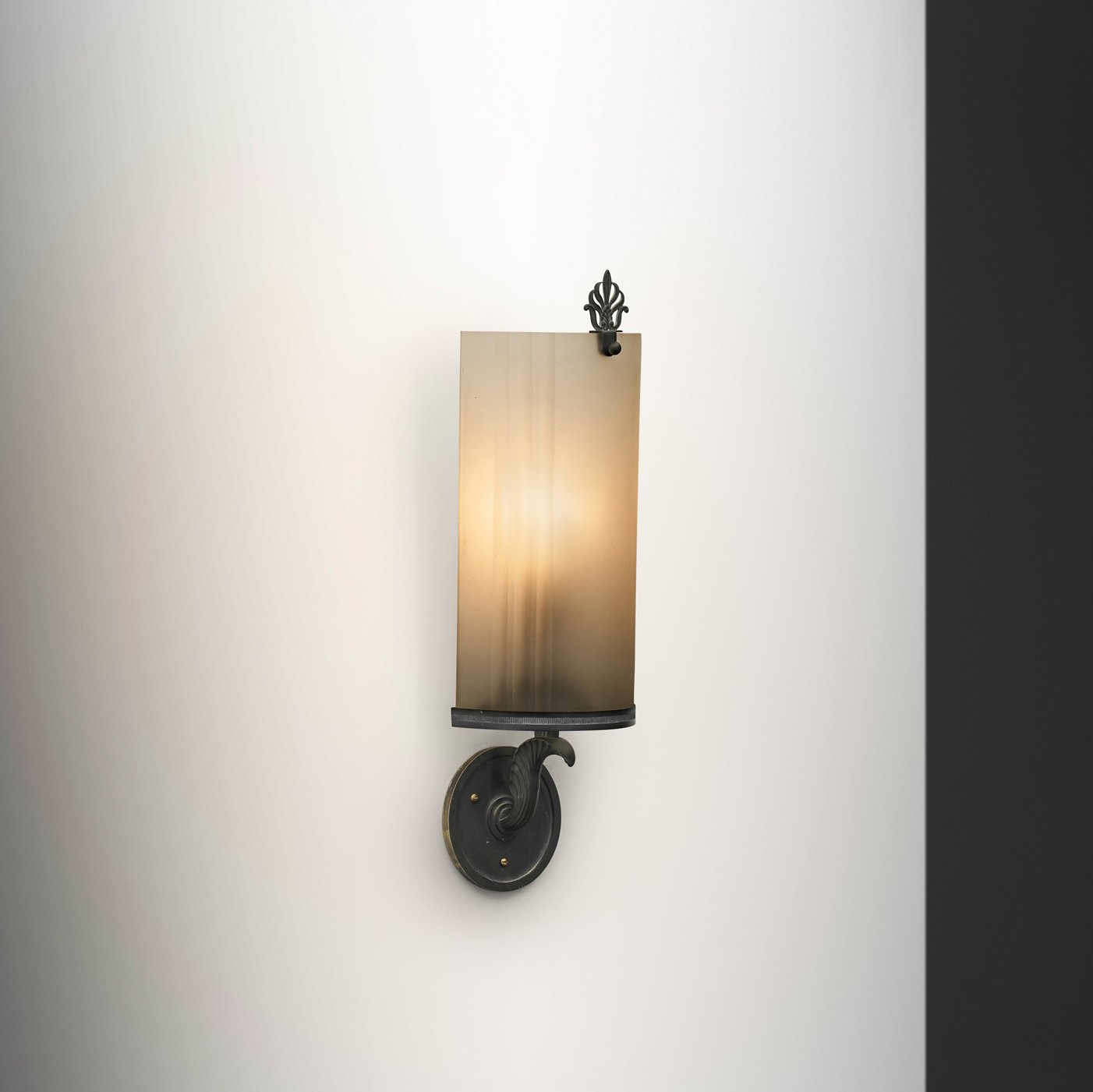 Patinated Bronze Wall Lamp by Swedish Grace, Sweden 1920s