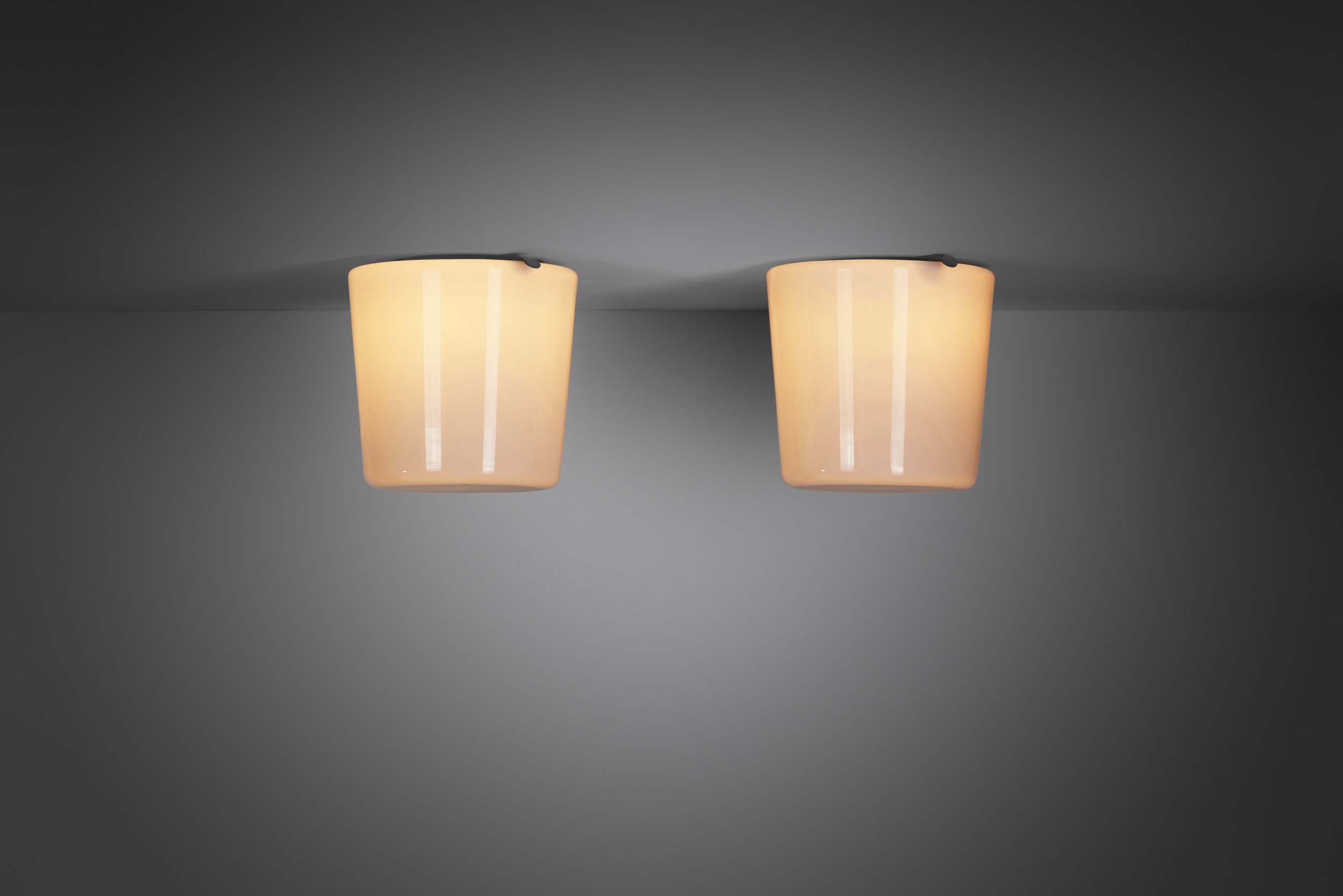 Pair of Paavo Tynell "80119" Ceiling Lights for Idman Oy, Finland 1950s